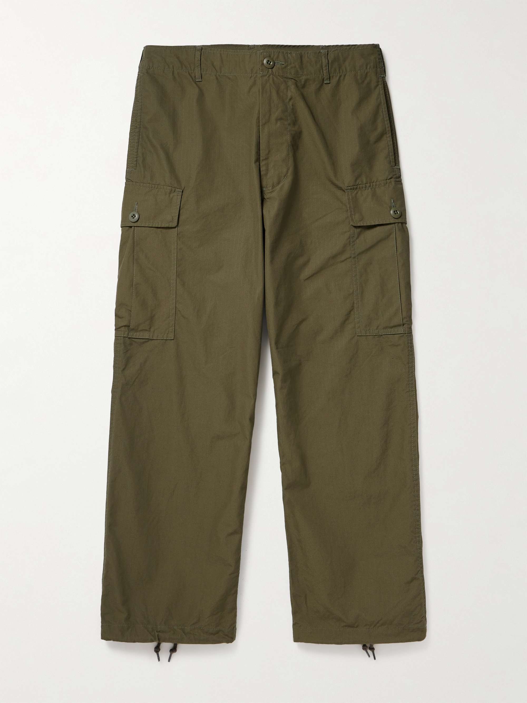 Straight-Leg Cotton-Ripstop Trousers