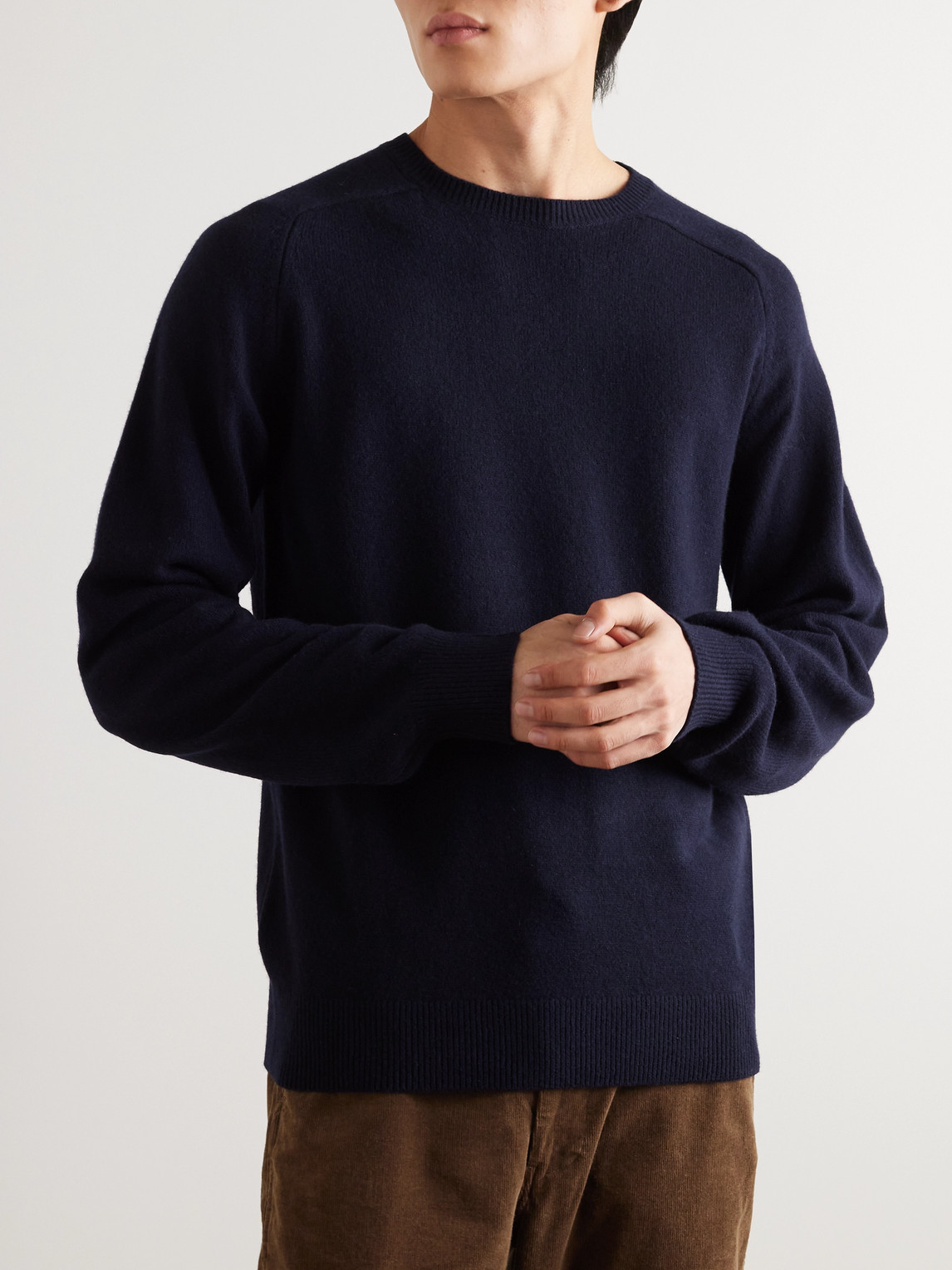 Shop Beams Wool Sweater In Blue