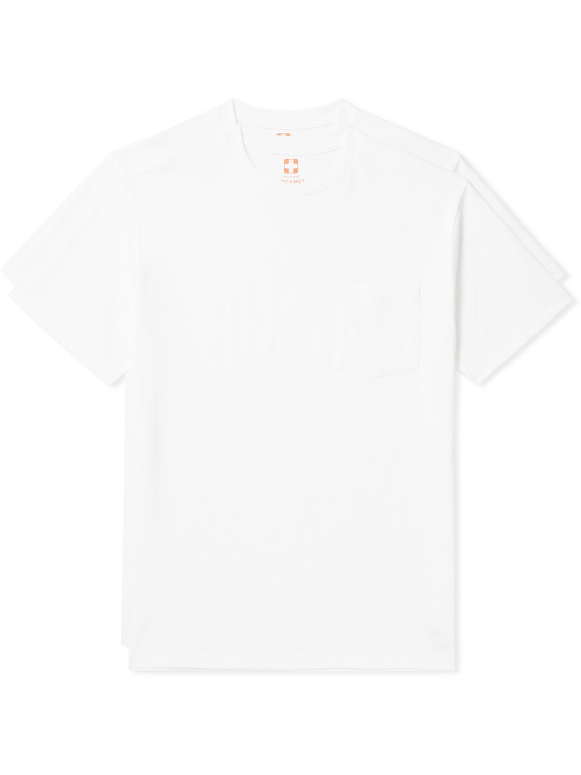 Beams Two-pack Cotton-jersey T-shirts In White