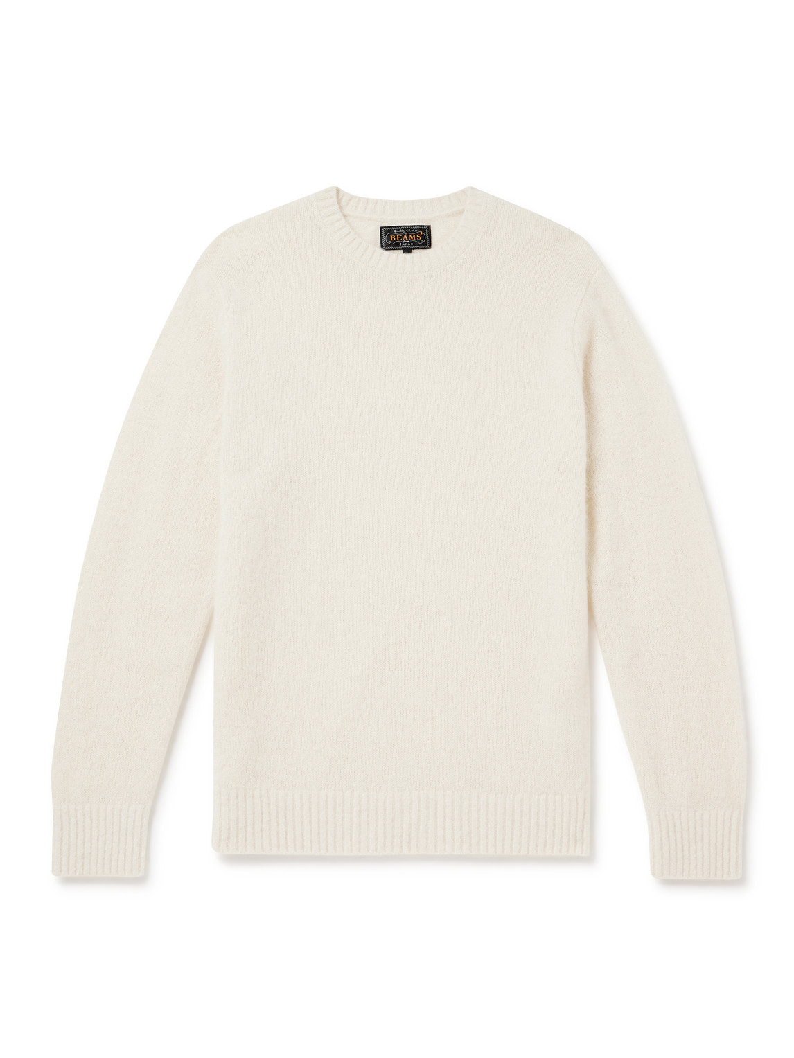 Beams Cashmere And Silk-blend Sweater In Neutrals