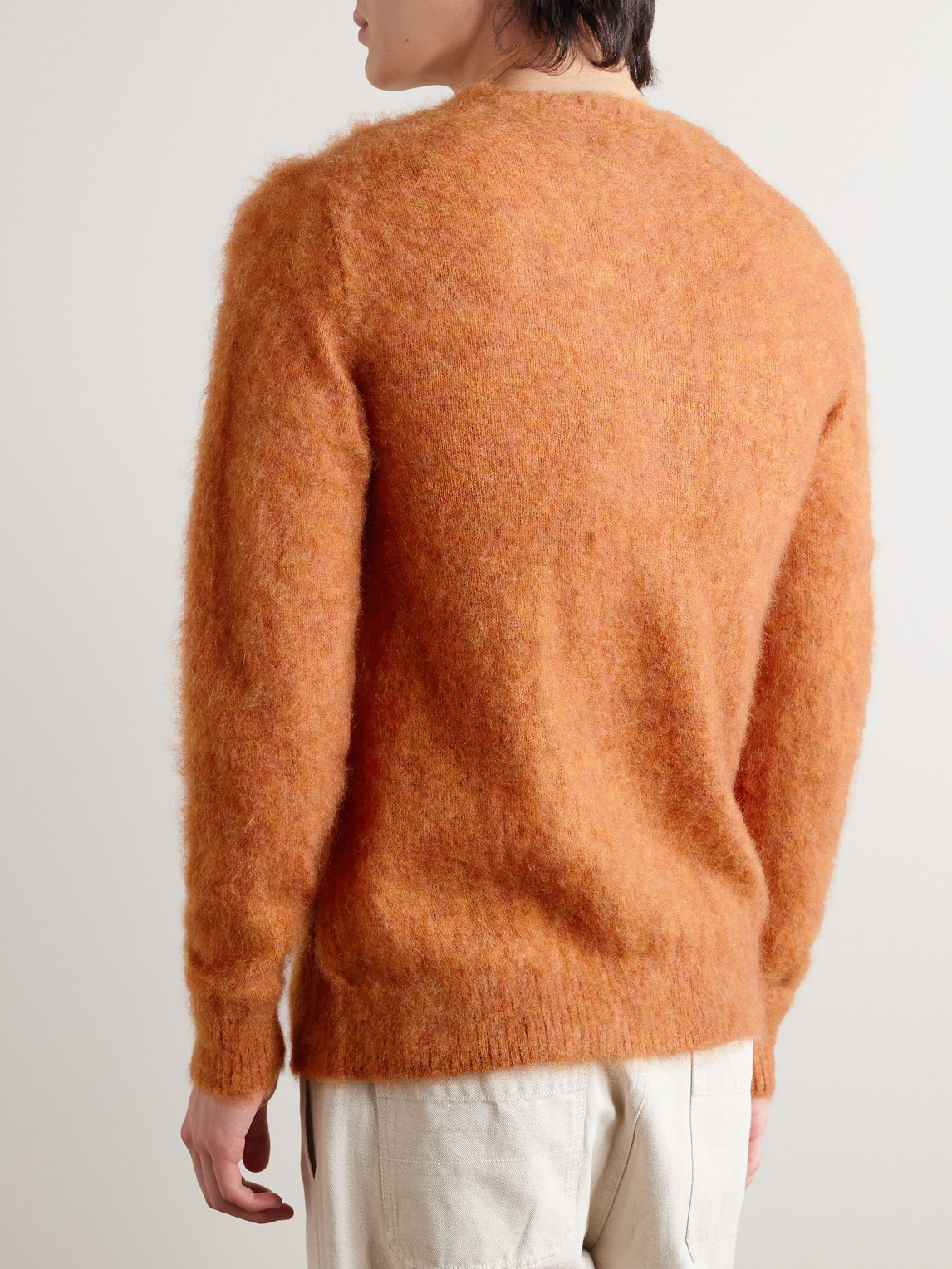 Shop Beams Mohair-blend Sweater In Orange
