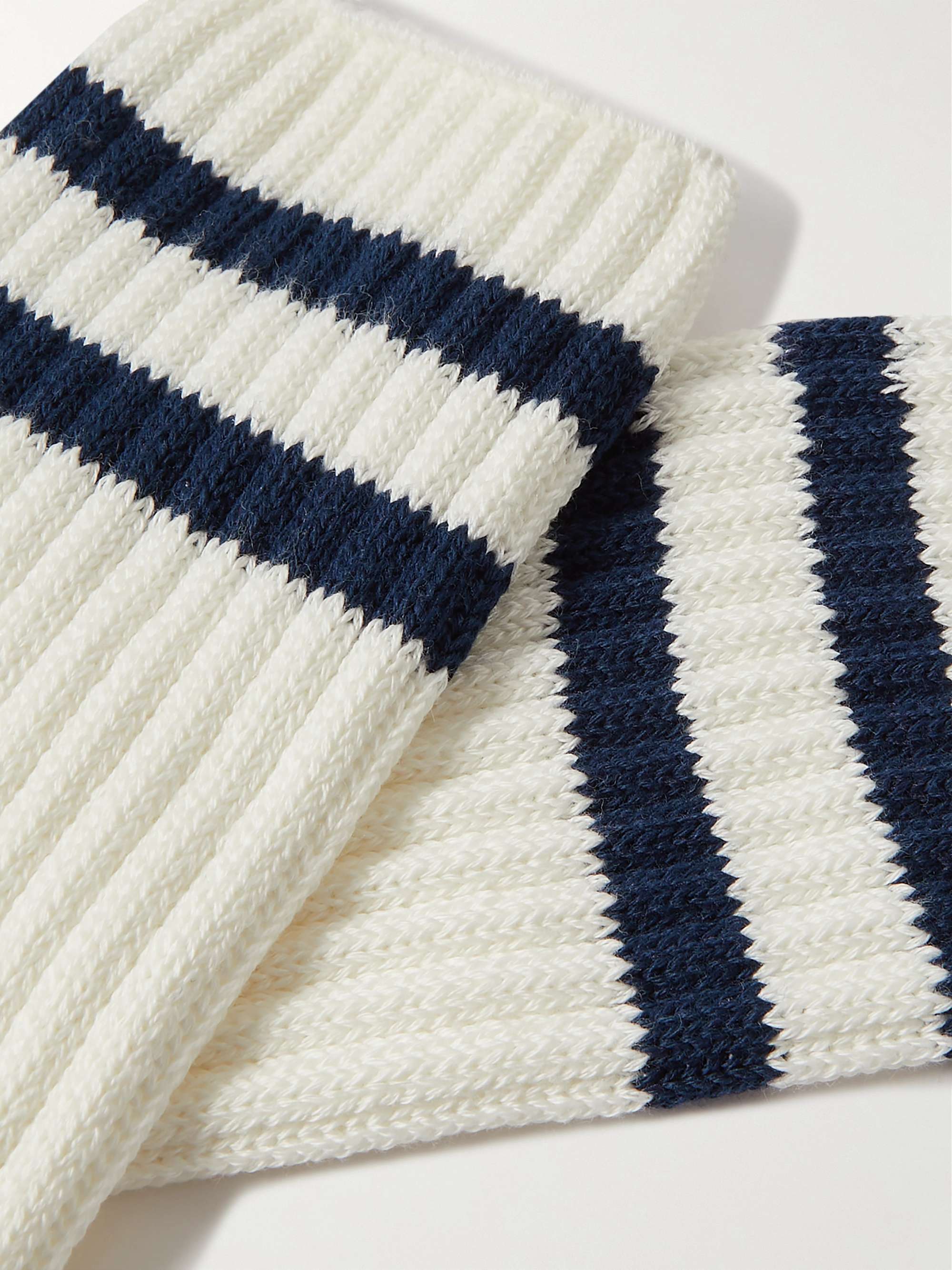 BEAMS PLUS Schoolboy Ribbed Cotton-Blend Socks