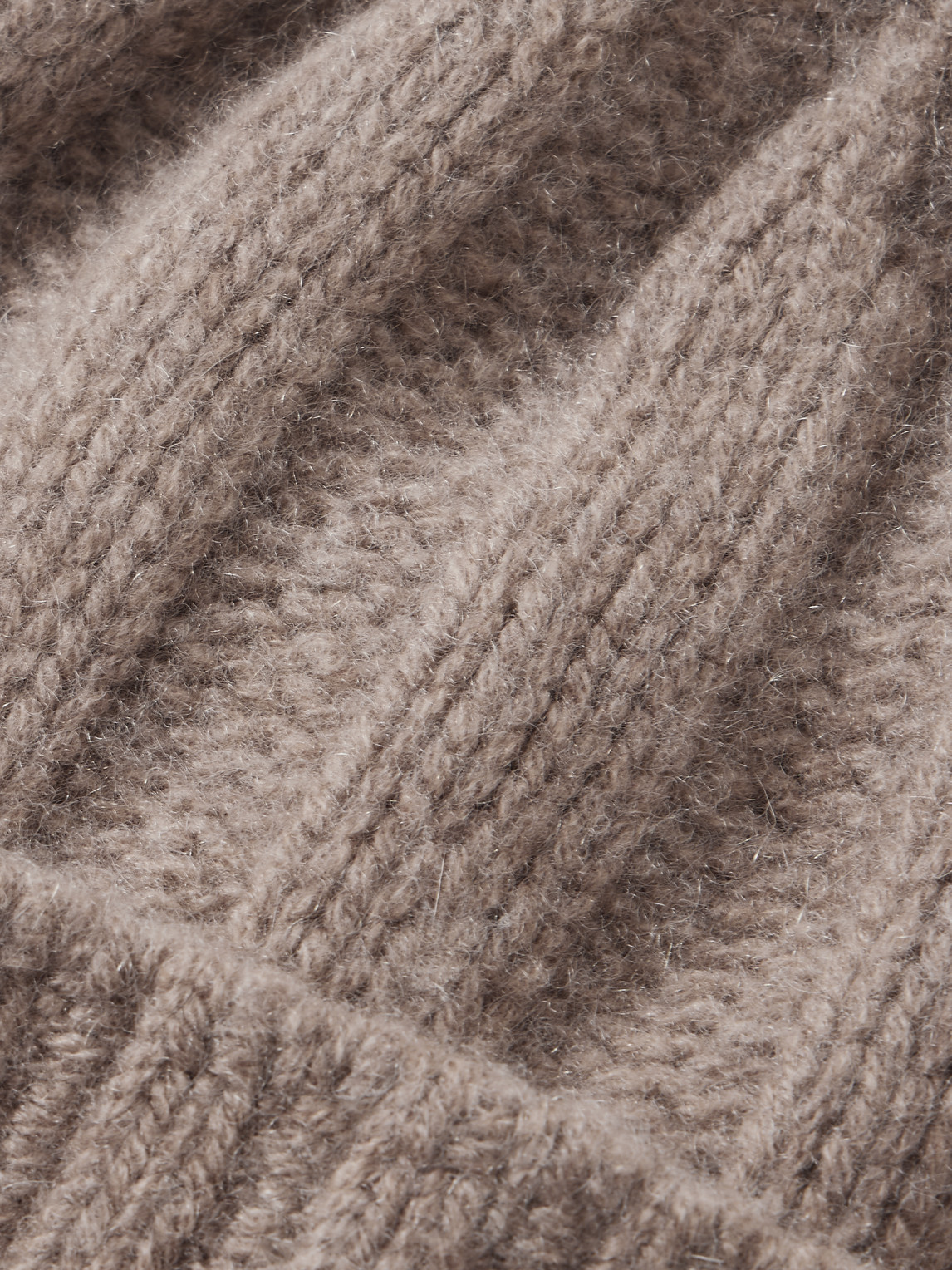Beams Ribbed Cashmere Beanie In Neutrals