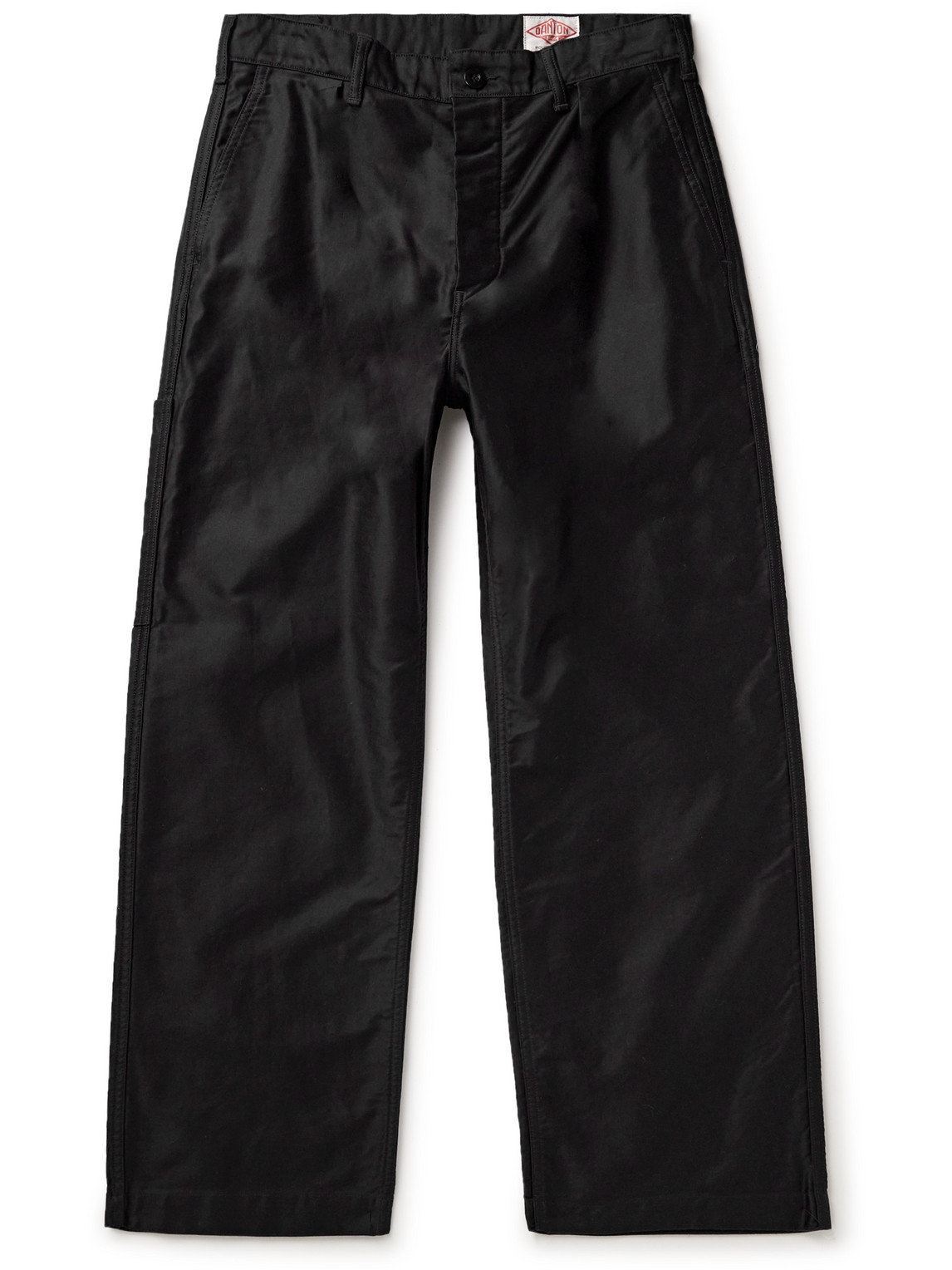 Danton Straight-leg Cotton-twill Trousers In Black