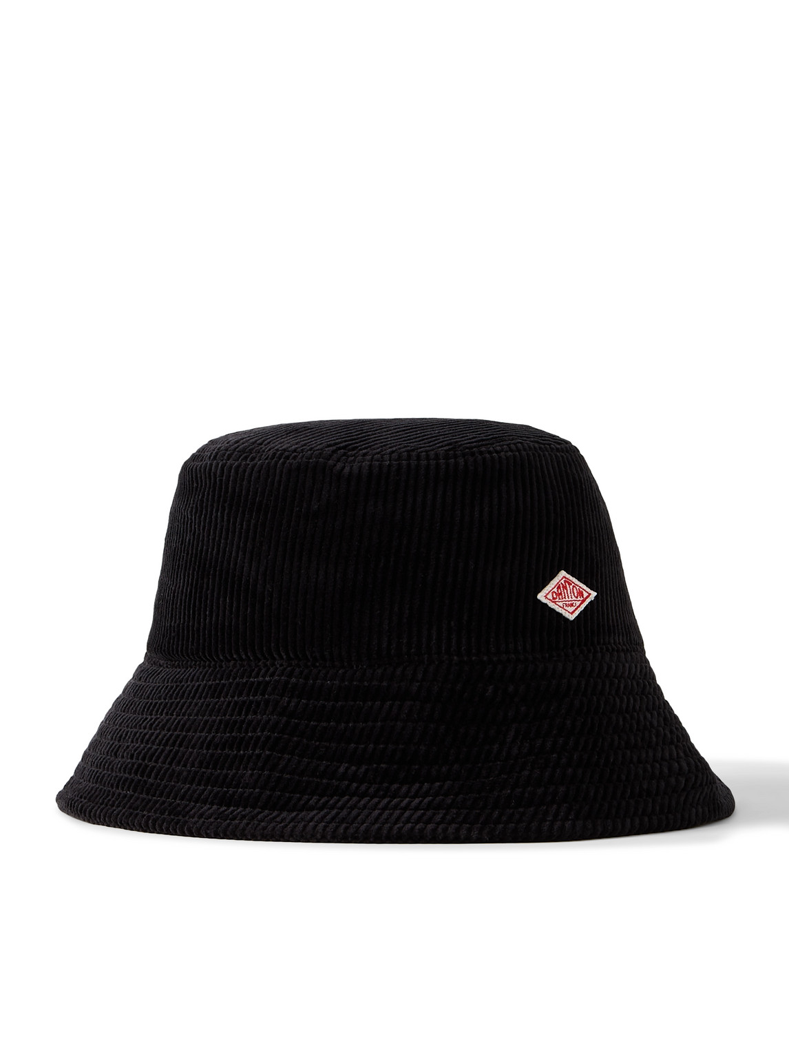 Danton Logo-appliquéd Cotton-corduroy Bucket Hat In Black
