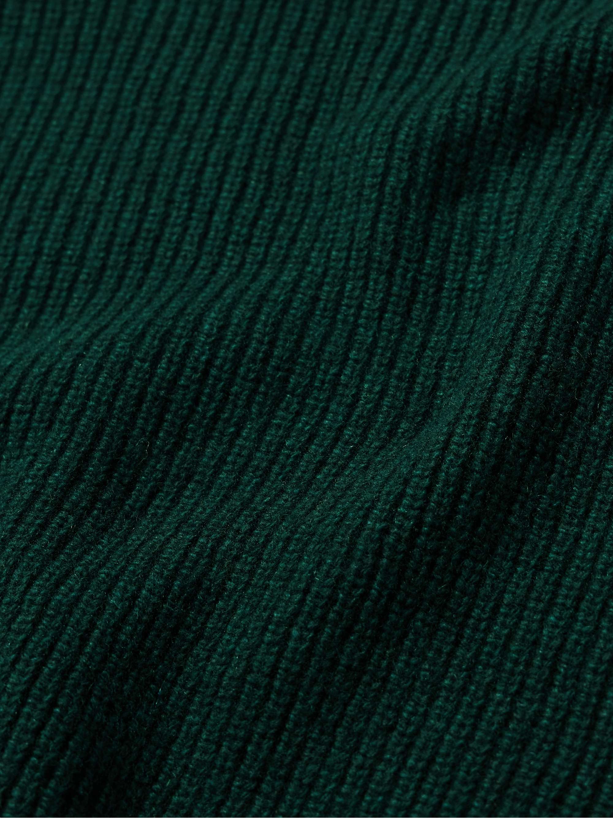 JOHN SMEDLEY Upson Ribbed Recycled Cashmere and Merino Wool-Blend Sweater