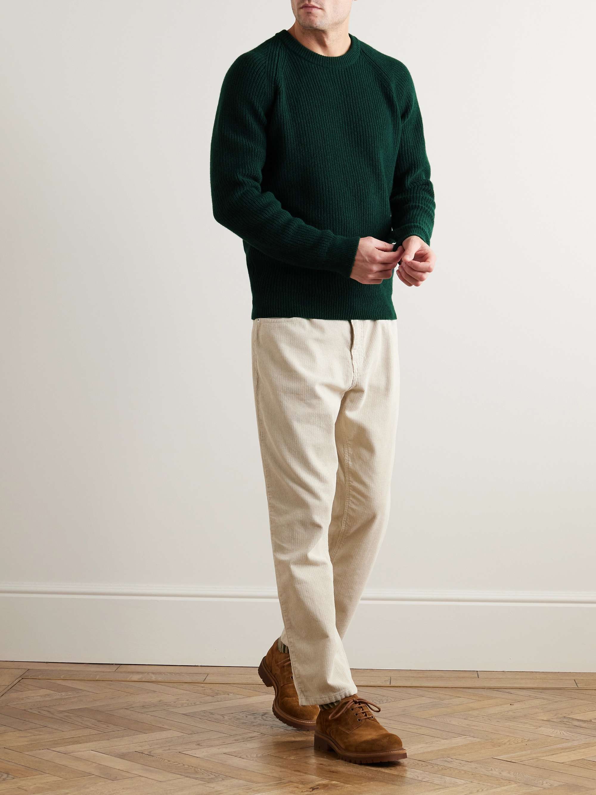 JOHN SMEDLEY Upson Ribbed Merino Wool and Recycled Cashmere-Blend ...