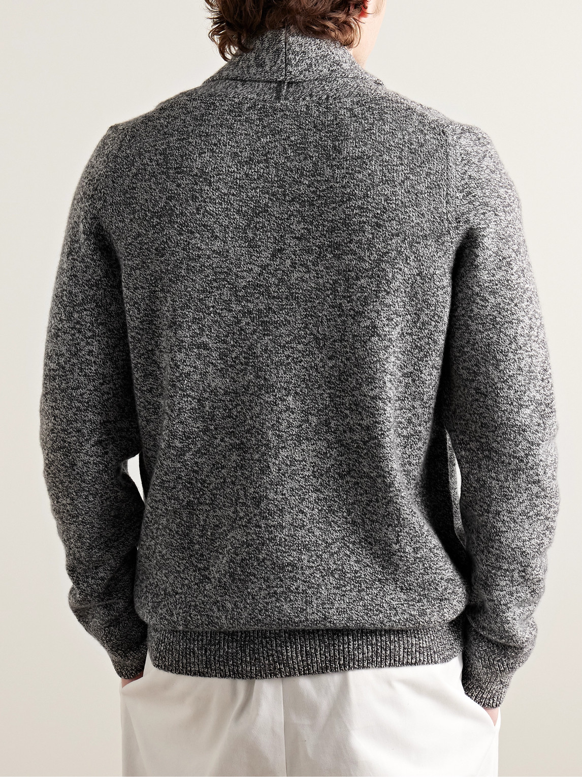 Shop John Smedley Cullen Slim-fit Recycled-cashmere And Merino Wool-blend Cardigan In Gray