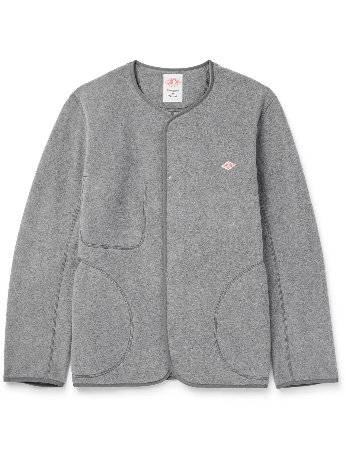 Danton Logo-appliqued Fleece Jacket In Grey