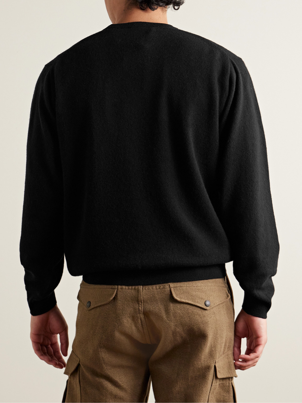 Shop Danton Logo-appliquéd Wool Sweater In Black
