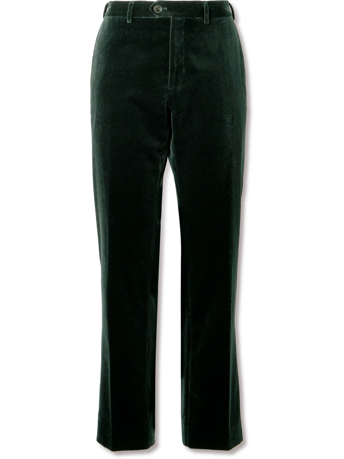 A Kind Of Guise Straight-leg Cotton-velvet Trousers In Green