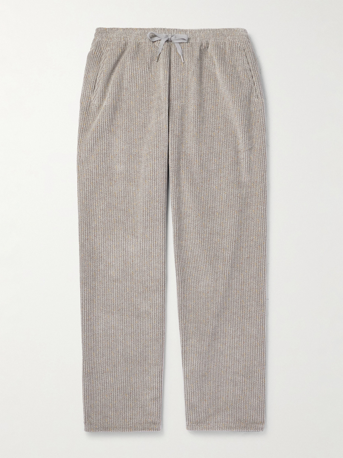 A Kind Of Guise Samurai Straight-leg Cotton-blend Corduroy Drawstring Trousers In Neutrals