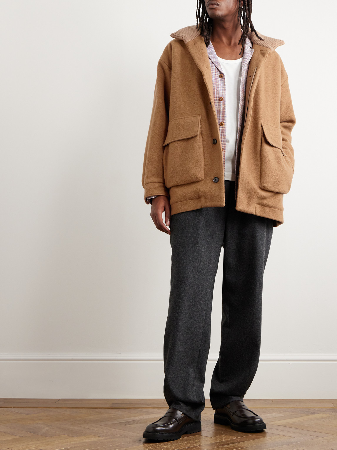Shop A Kind Of Guise Jona Fleece-lined Wool And Cashmere-blend Coat In Brown