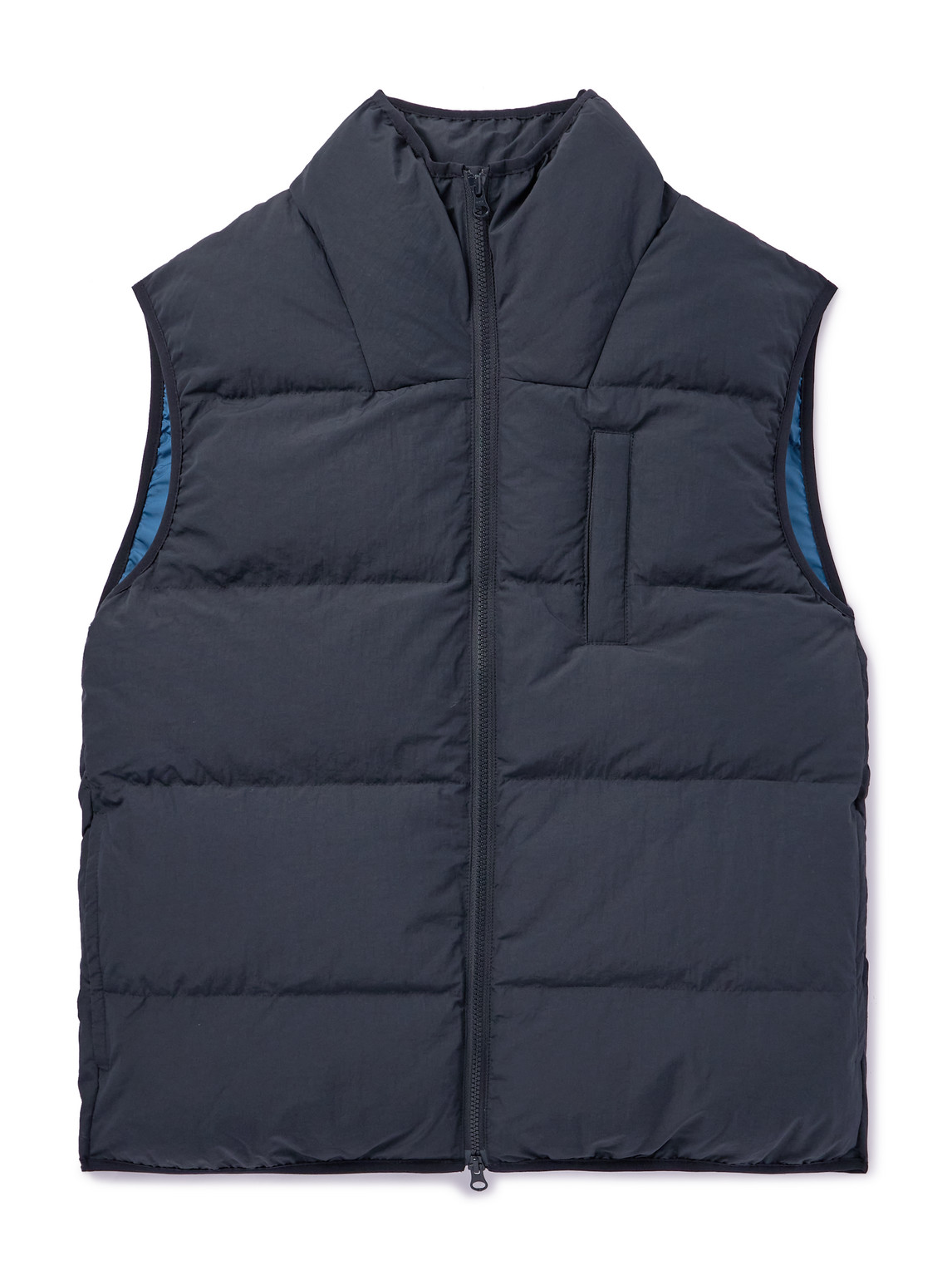A Kind Of Guise Vinjar Quilted Padded Recycled-shell Gilet In Blue