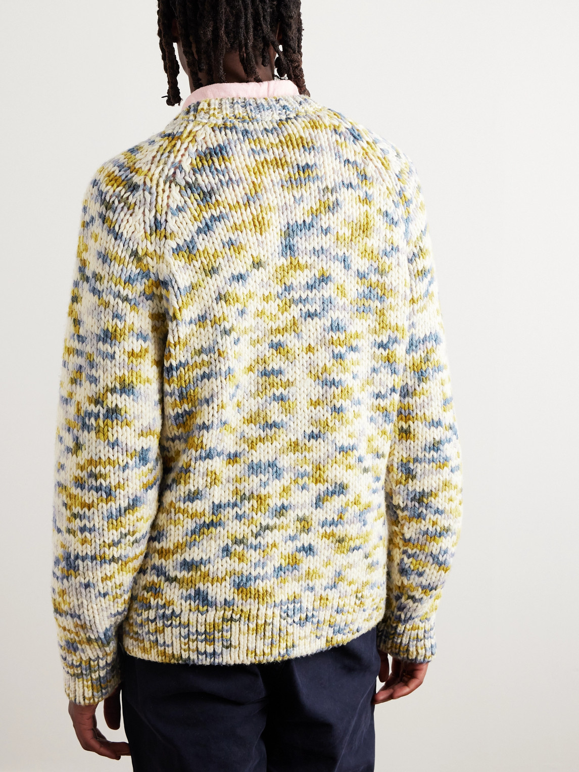 Shop A Kind Of Guise Karli Instarsia Wool-blend Sweater In Yellow
