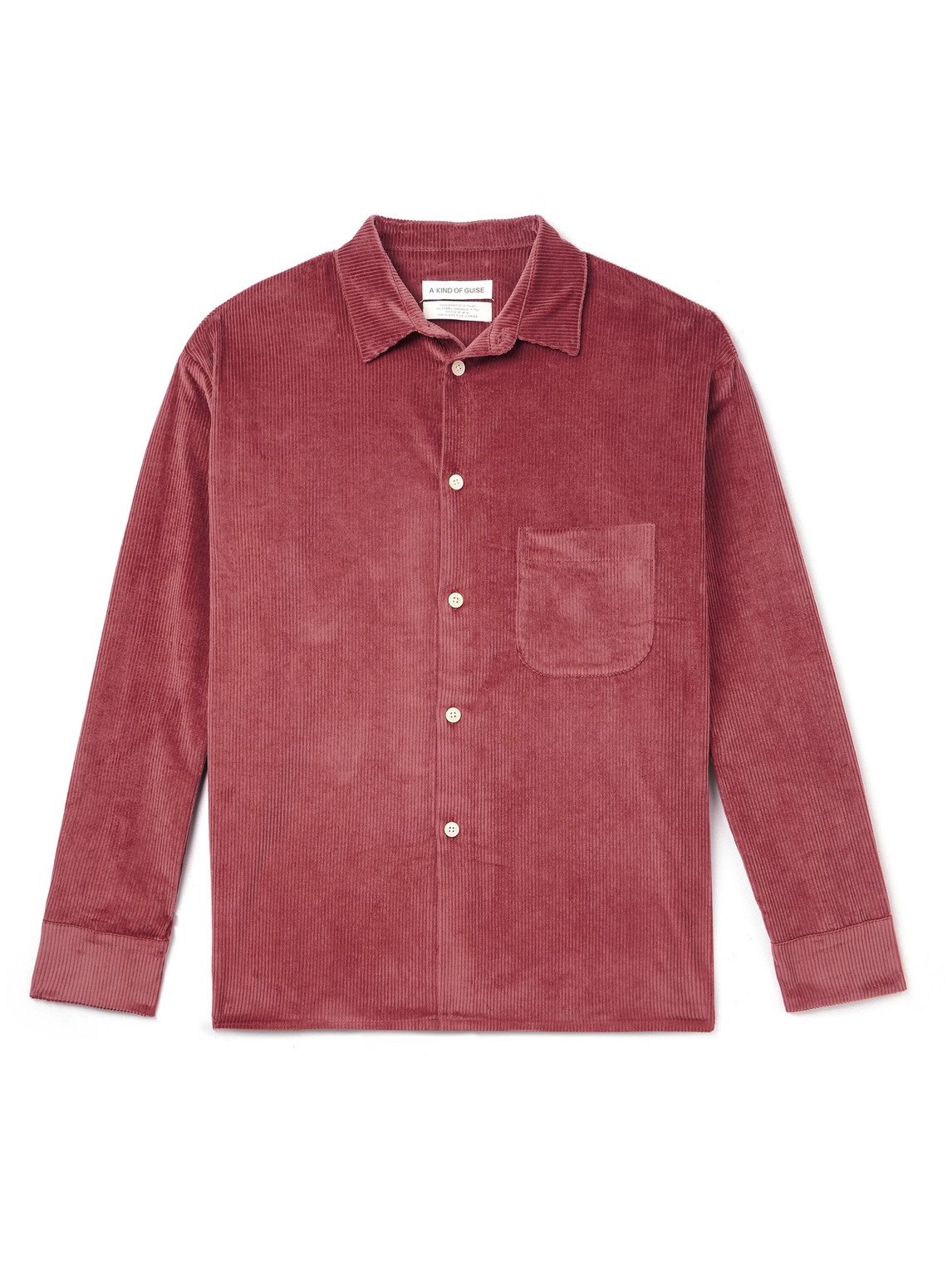 A Kind Of Guise Gusto Cotton-corduroy Shirt In Red