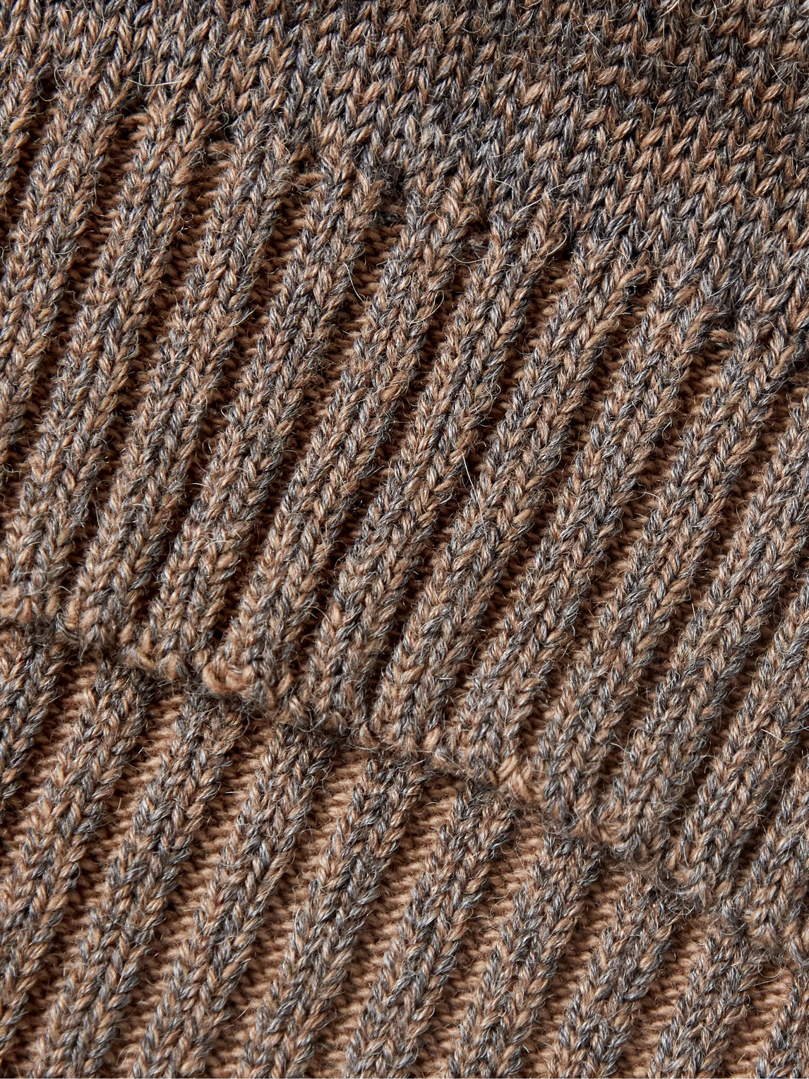 Shop Inis Meain Alpaca, Merino Wool, Cashmere And Silk-blend Half-zip Sweater In Brown