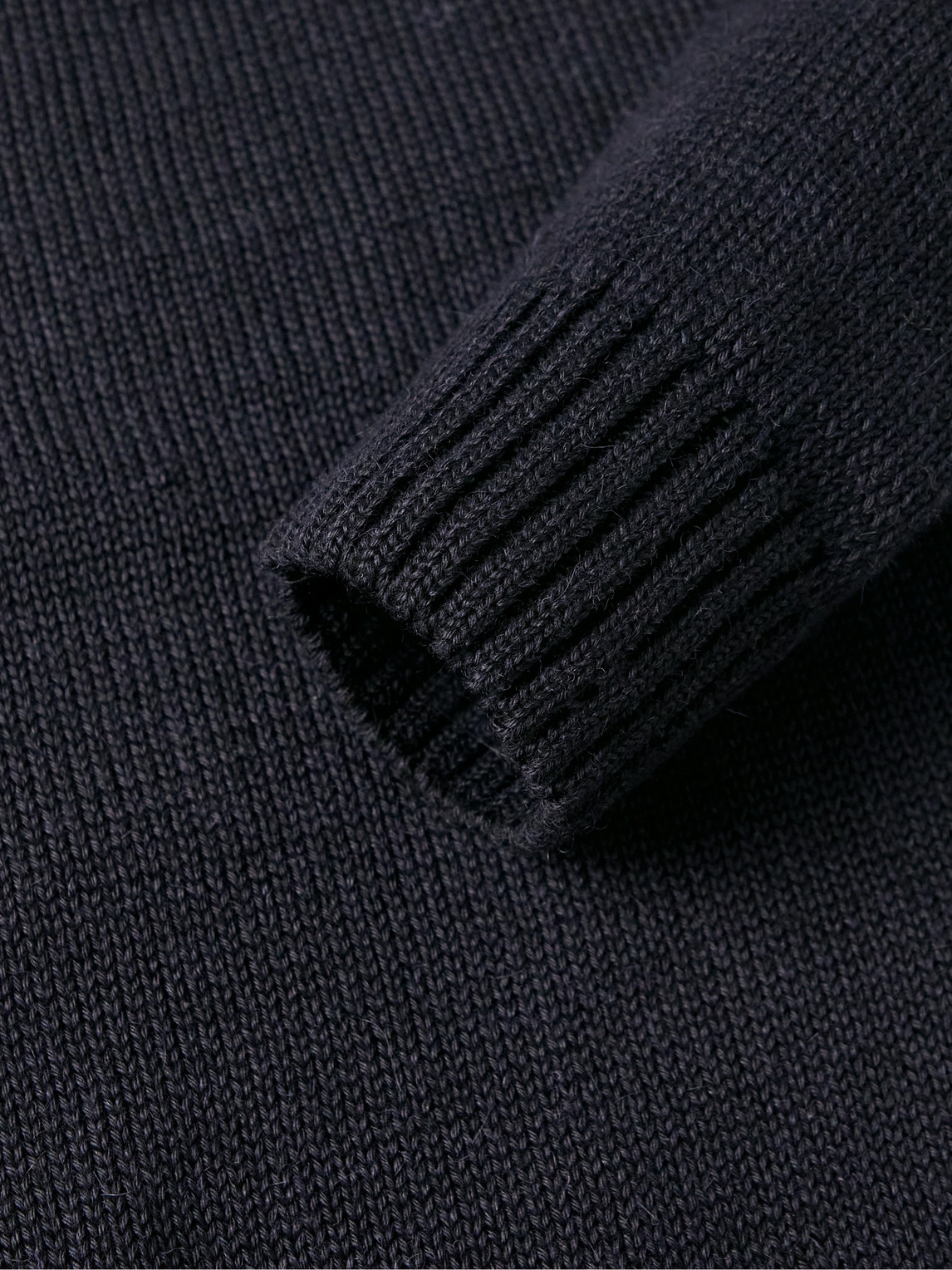 Shop Inis Meain Alpaca, Merino Wool, Cashmere And Silk-blend Half-zip Sweater In Black