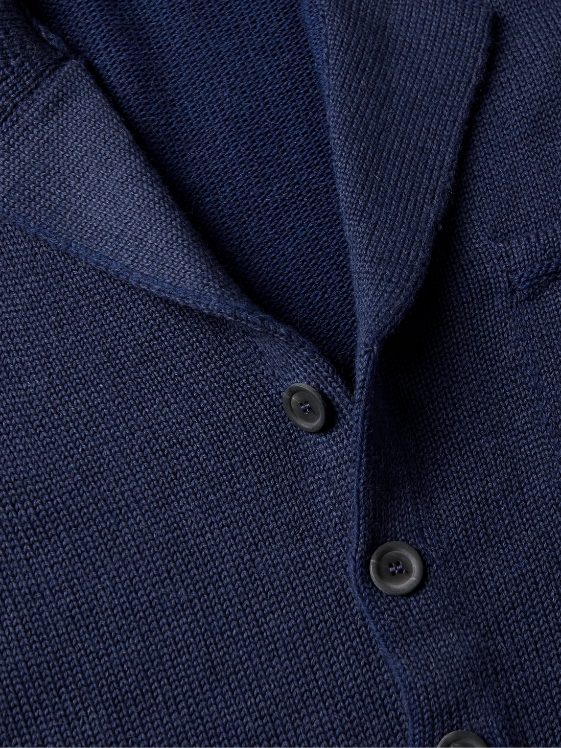 Shop Inis Meain Pub Alpaca, Merino Wool, Cashmere And Silk-blend Jacket In Blue