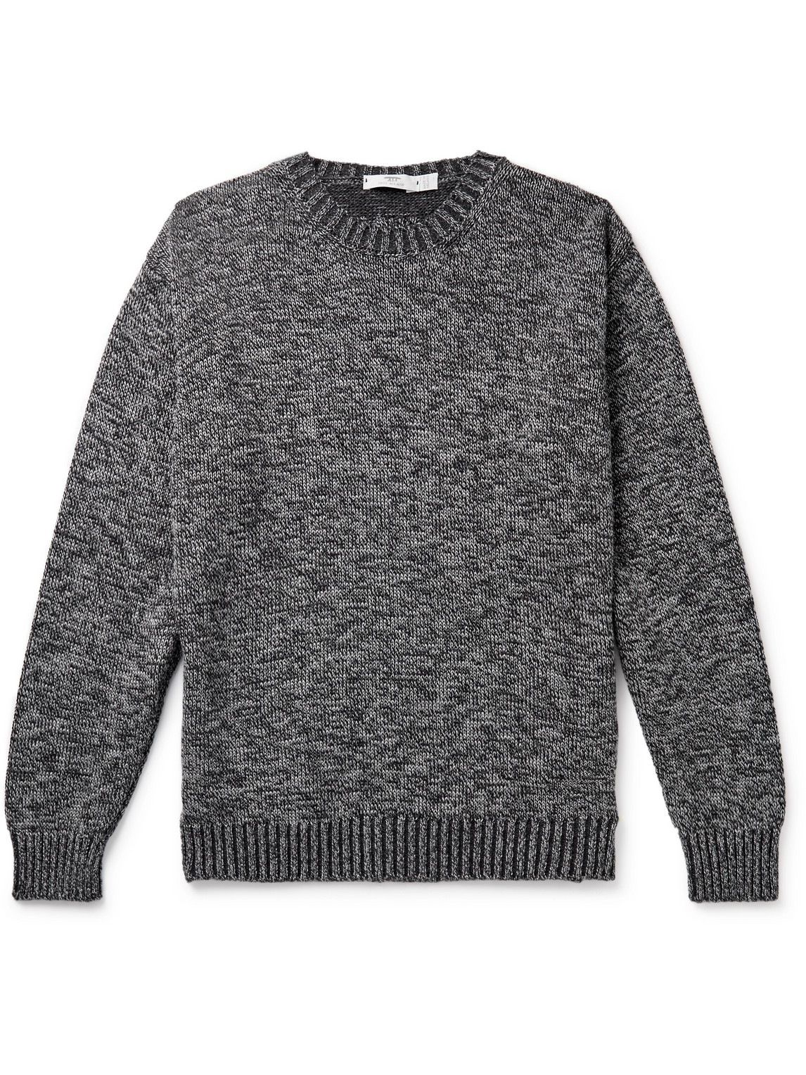 Inis Meain Alpaca, Merino Wool, Cashmere And Silk-blend Sweater In Gray