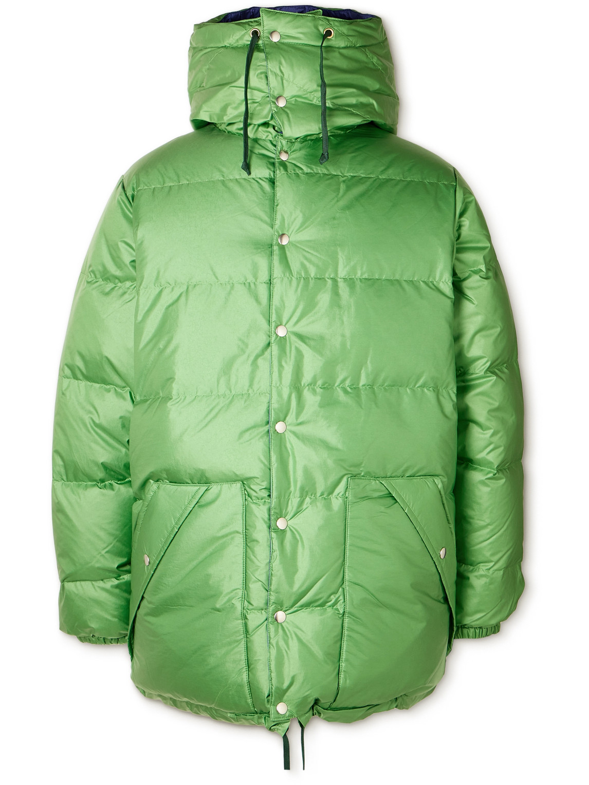 Beams Expedition Quilted Shell Hooded Down Parka In Green