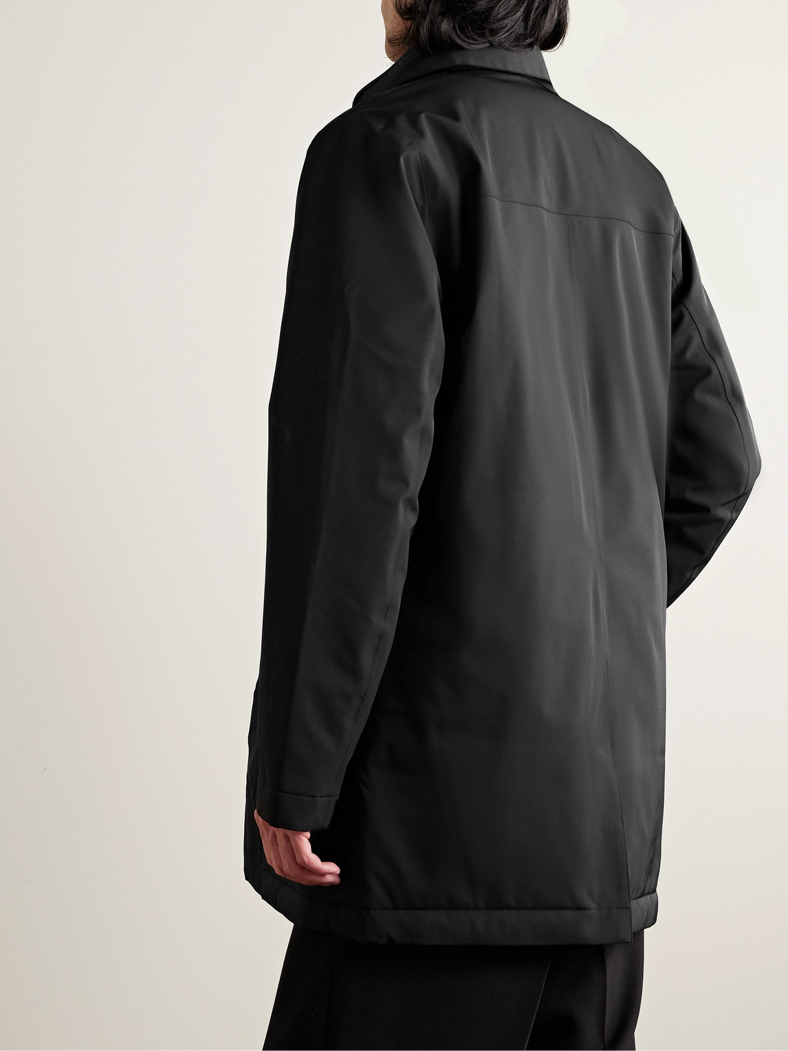 Shop Nn07 Blake 8240 Coated-twill Trench Coat In Black