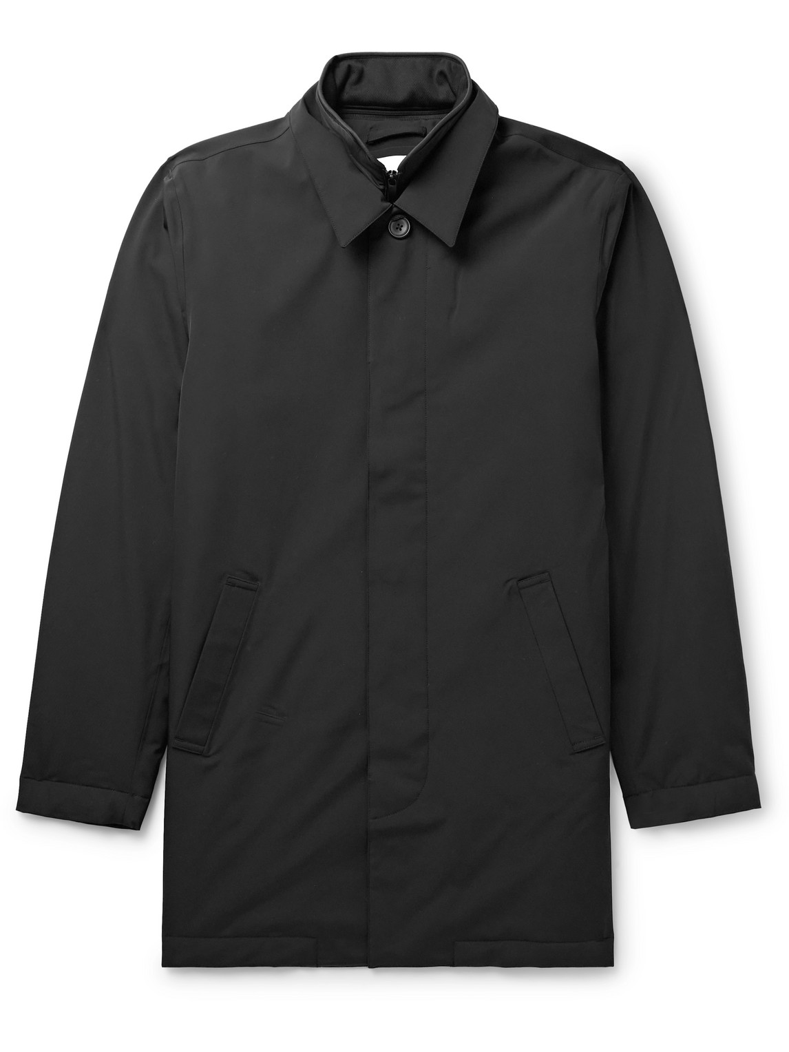 Nn07 Blake 8240 Coated-twill Trench Coat In Black