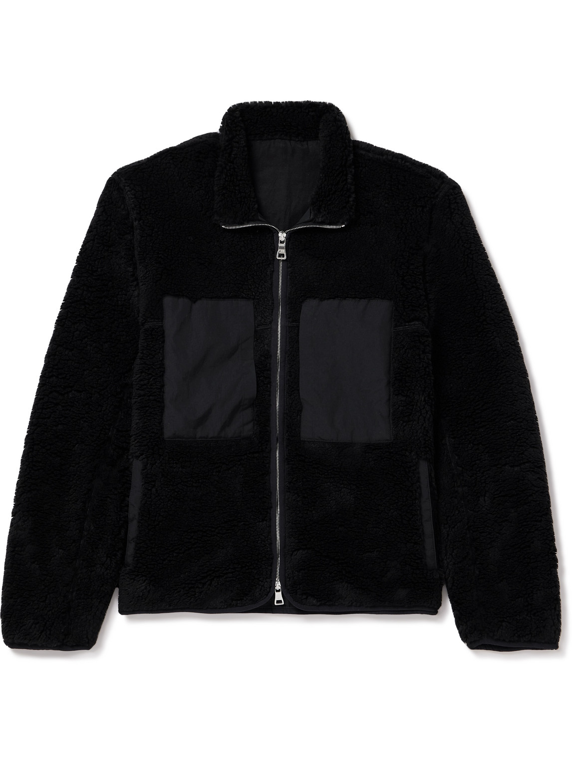 Shell-Trimmed Fleece Jacket