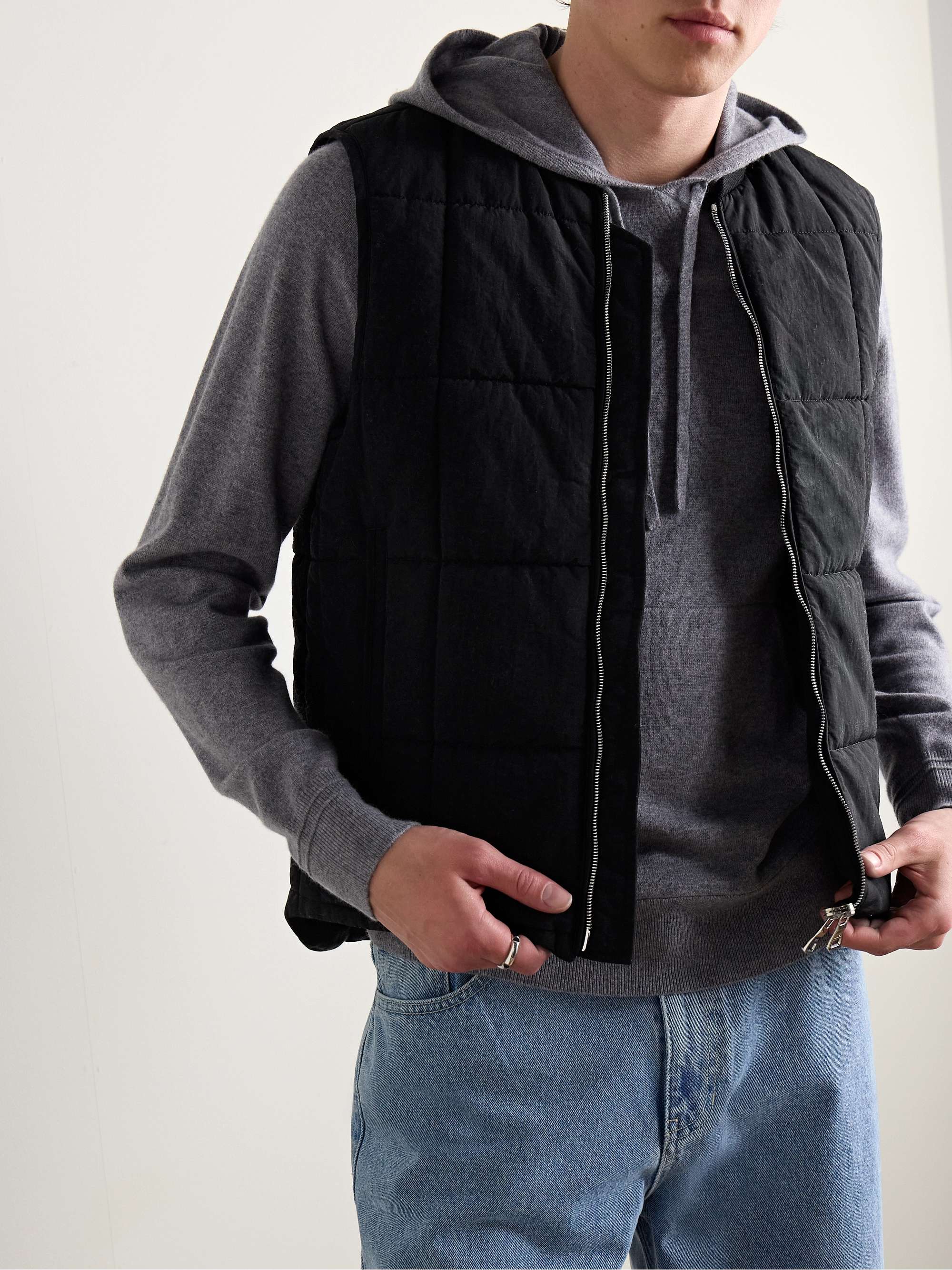 MR P. Double-Faced Merino Wool-Blend Gilet