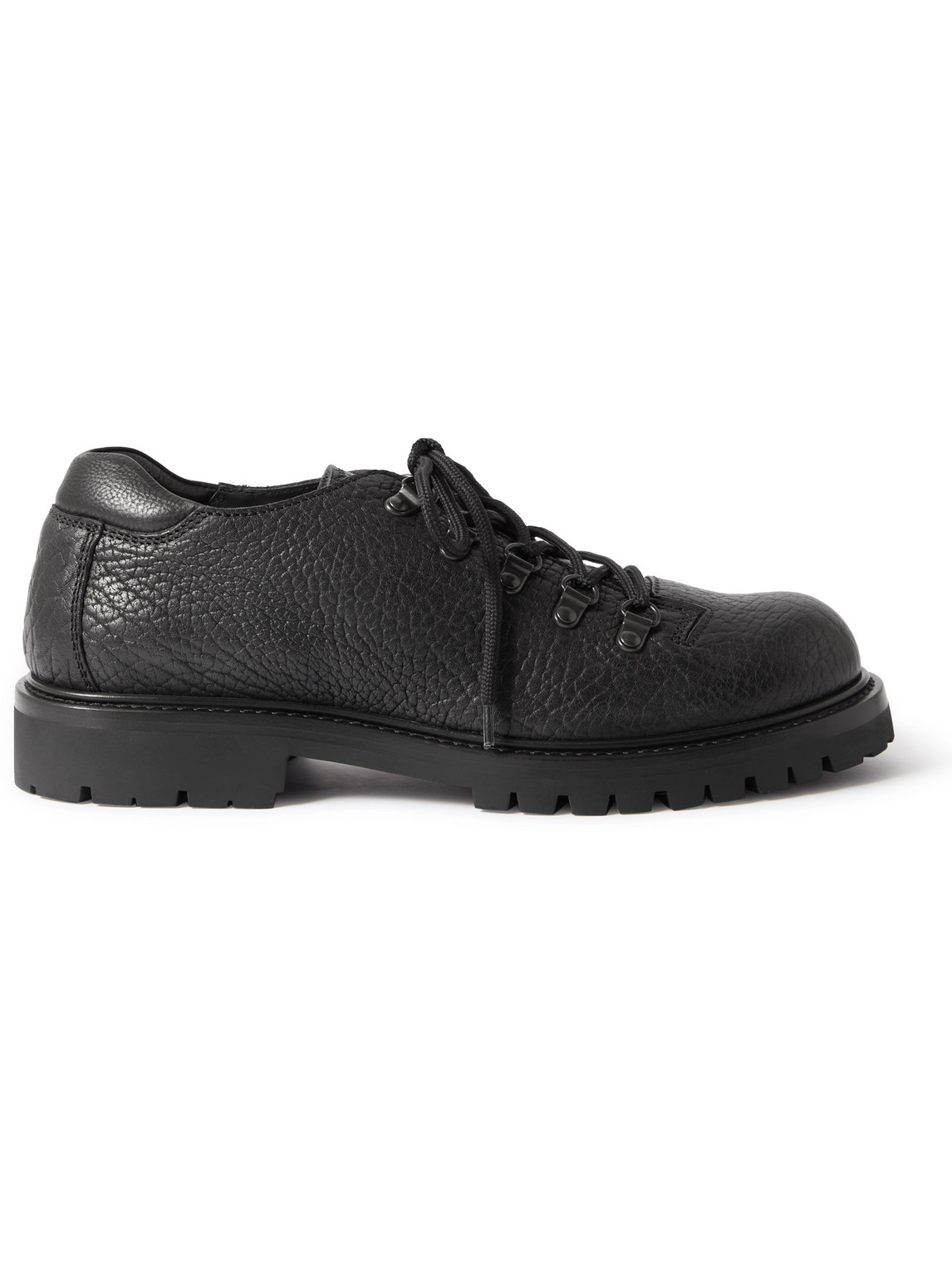 Officine Creative Full-grain Leather Derby Shoes In Black