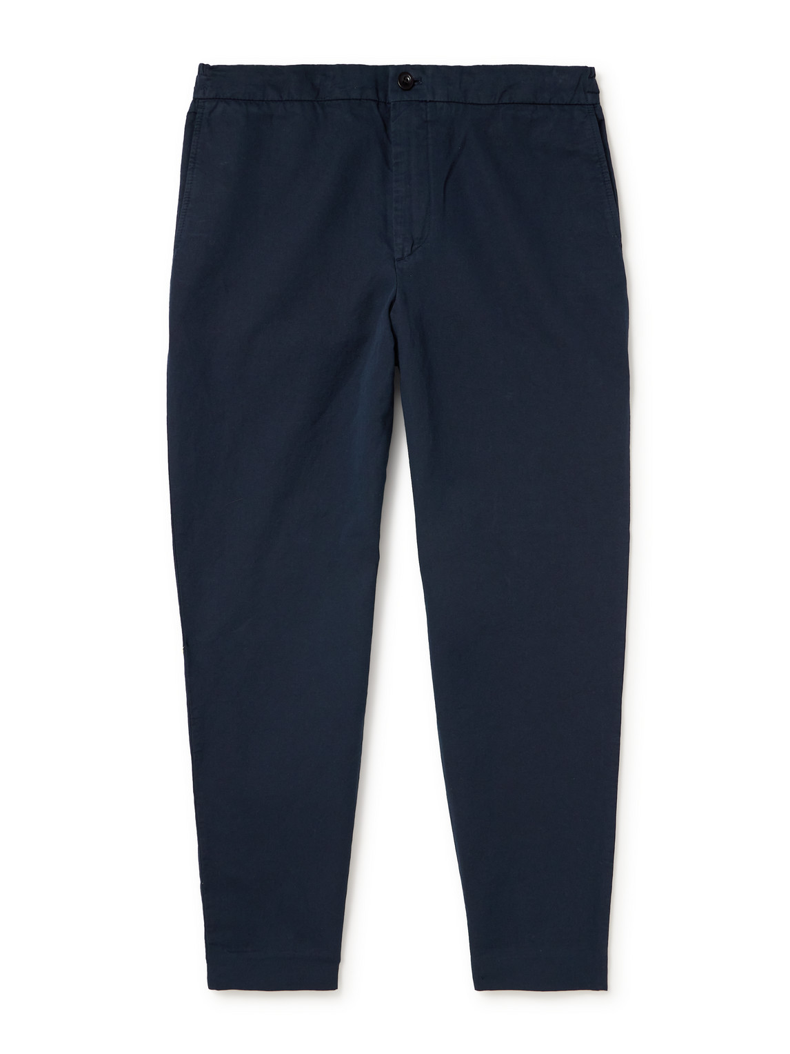 James Tapered Cotton and Linen-Blend Twill Drawstring Trousers