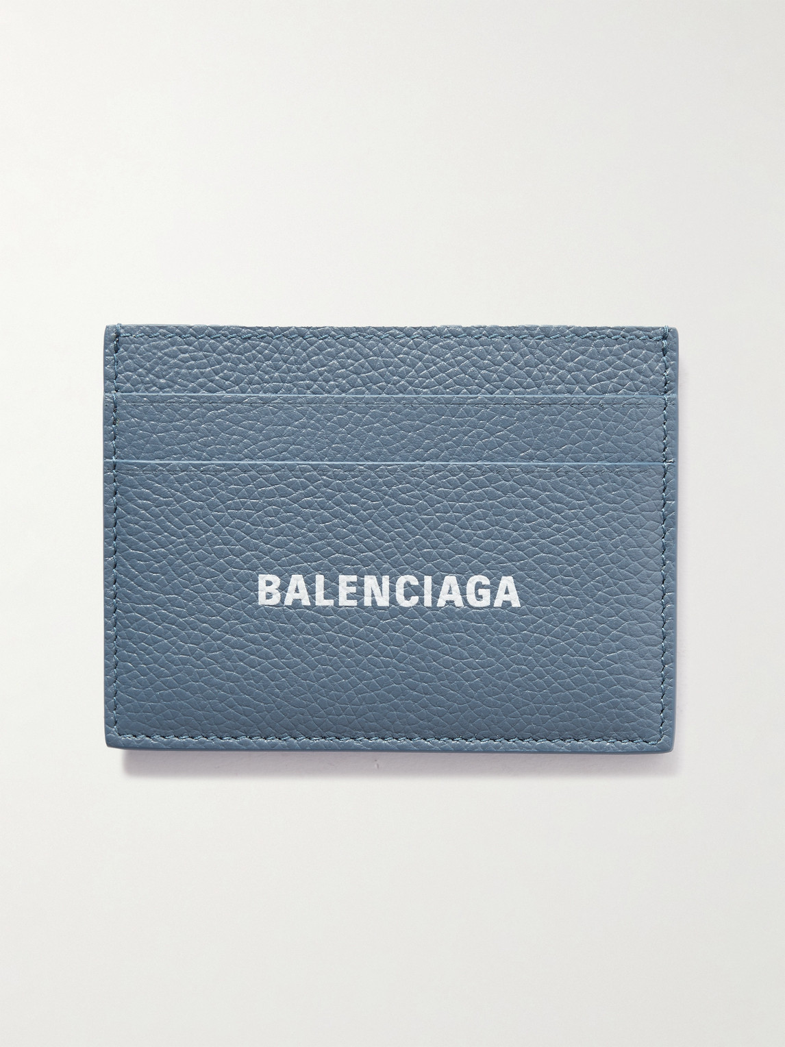 Balenciaga Logo-Print Full-Grain Leather Cardholder - Men