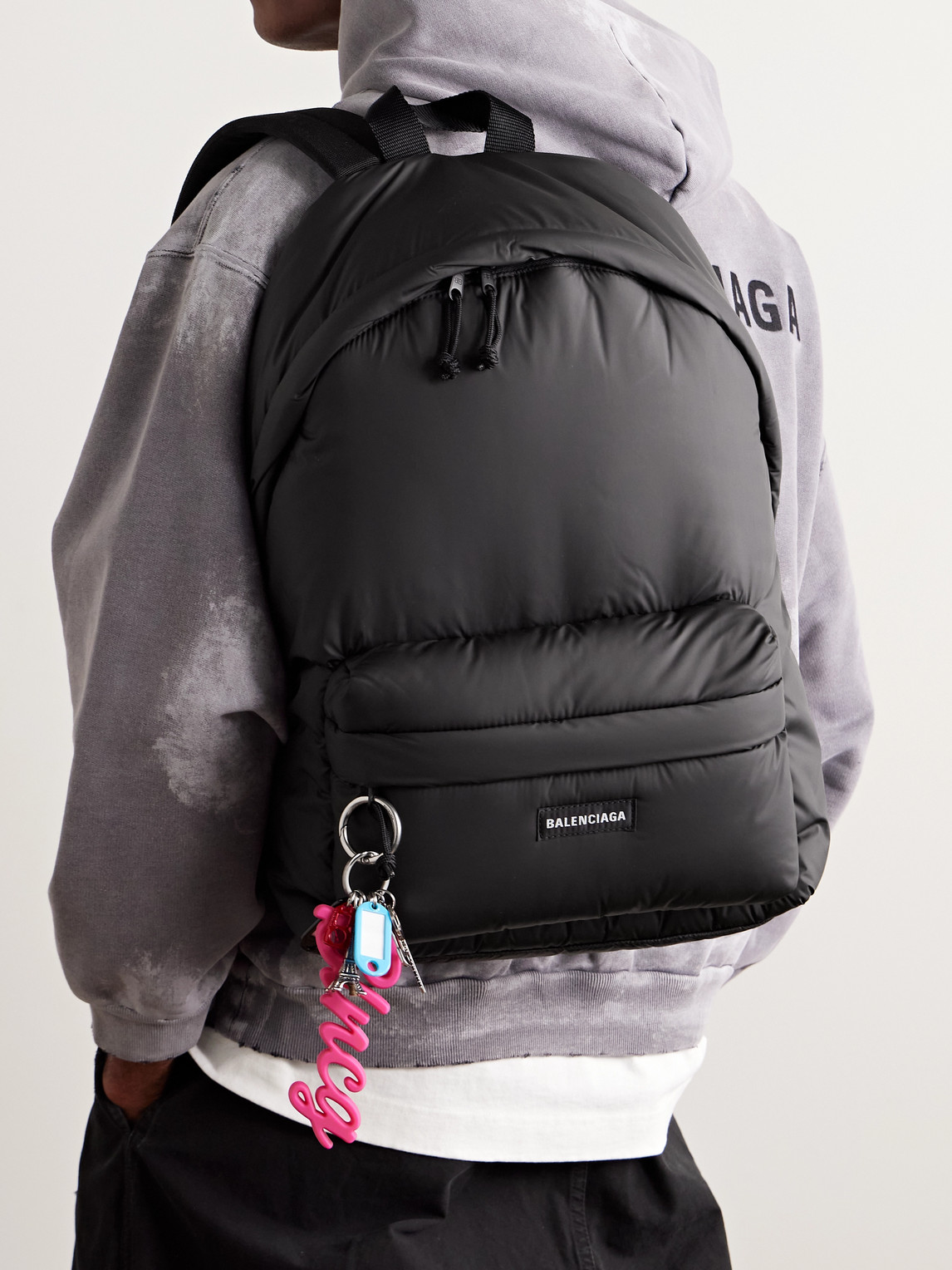 Balenciaga Urban Explorer Backpack With Front Zip Pocket In Black