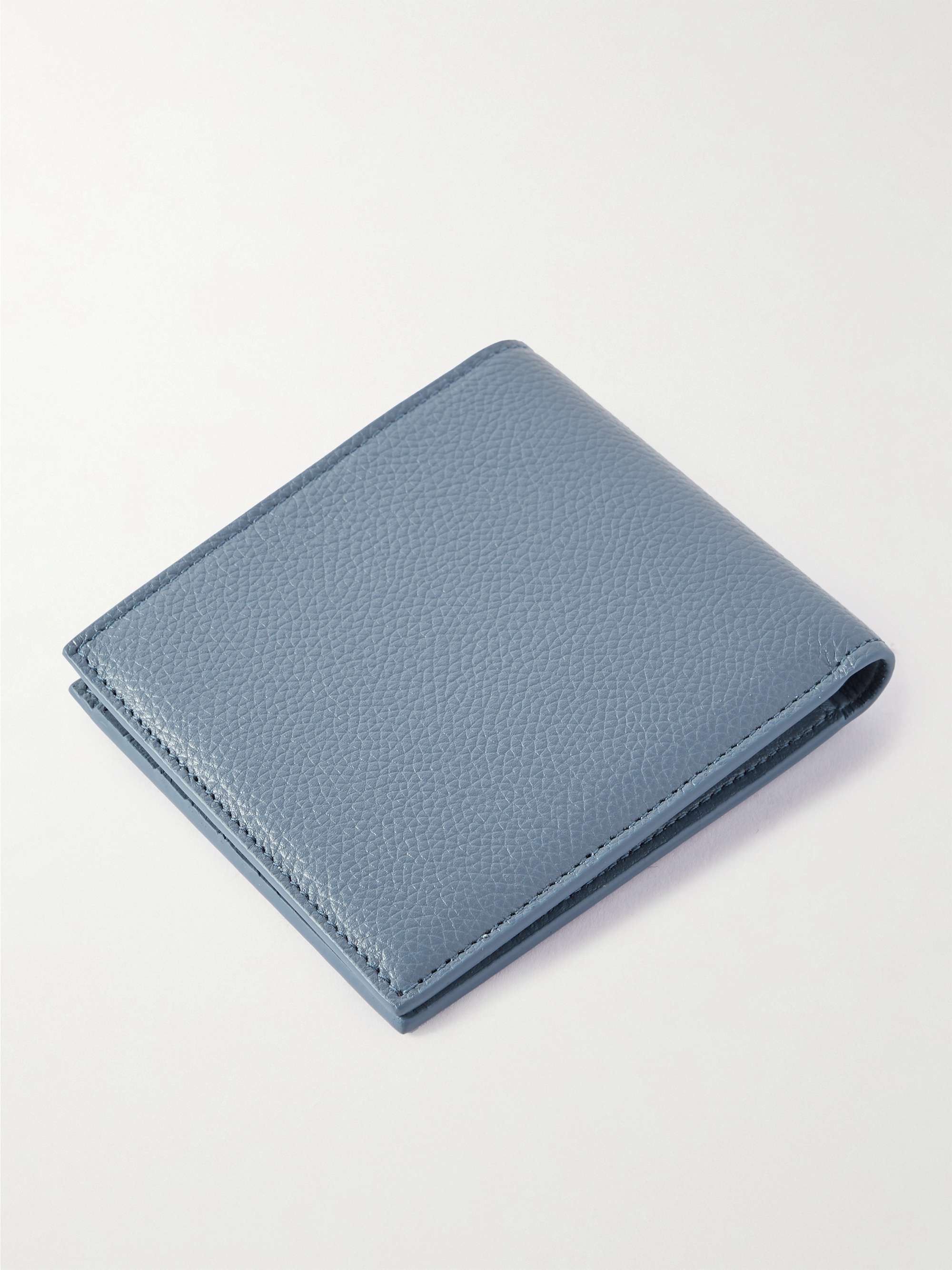 BALENCIAGA Logo-Print Full-Grain Leather Billfold Wallet