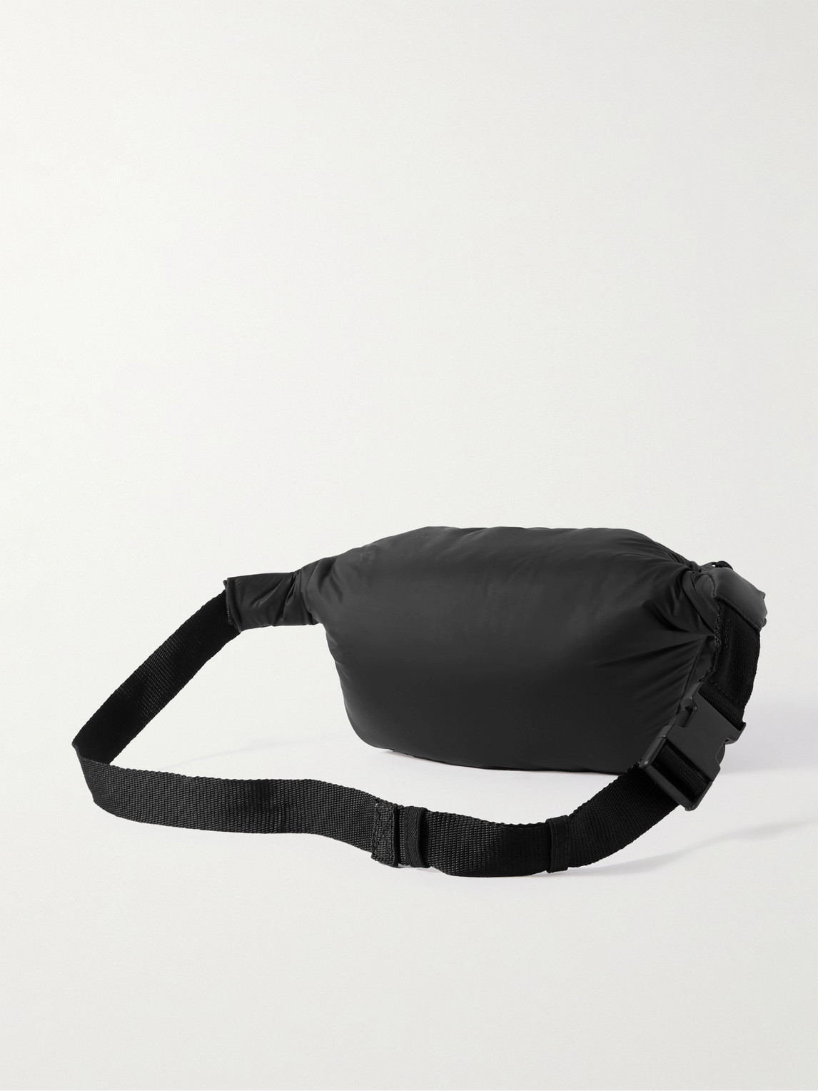 Shop Balenciaga Explorer Logo-appliquéd Nylon Belt Bag In Black