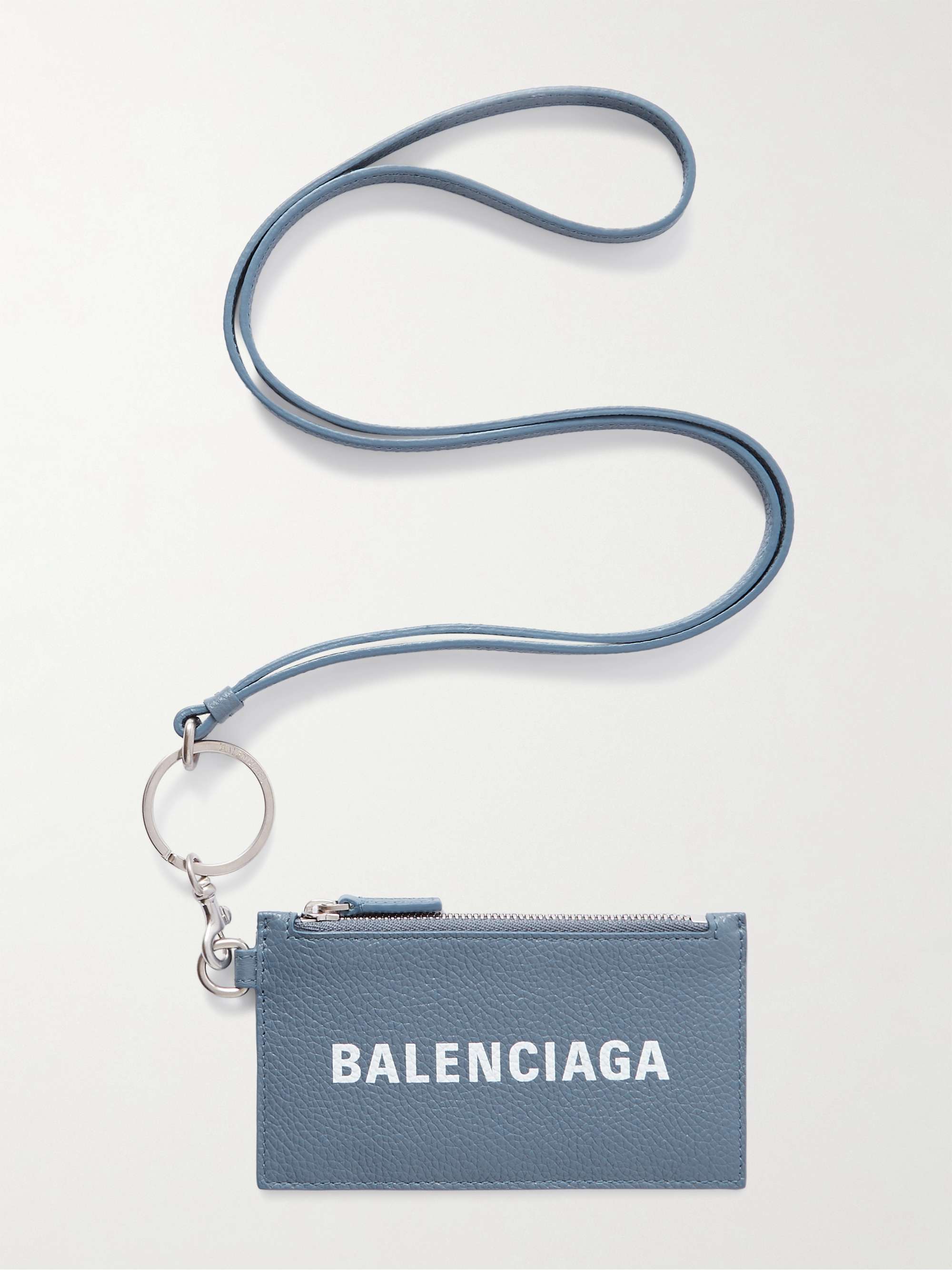 Kirkestol hjælper Recite BALENCIAGA Logo-Print Full-Grain Leather Cardholder with Lanyard for Men |  MR PORTER