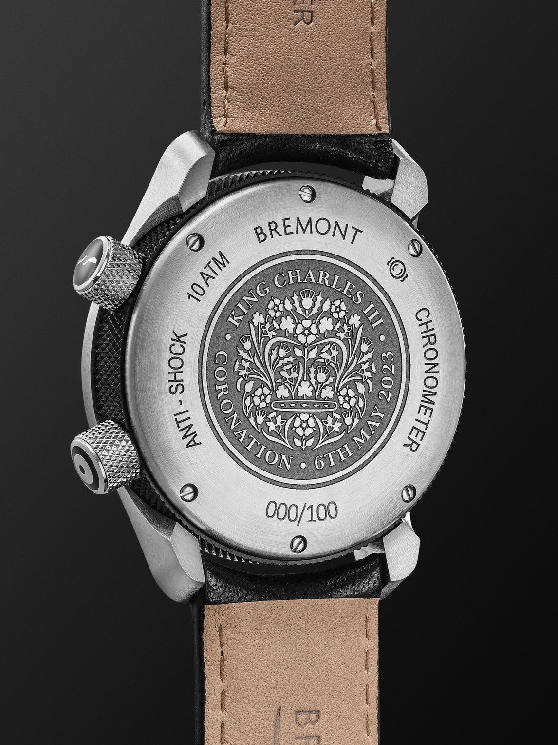 Shop Bremont Mbii King Charles Iii Limited Edition Automatic 43mm Stainless Steel And Leather Watch, Ref. No. Mbi In Black