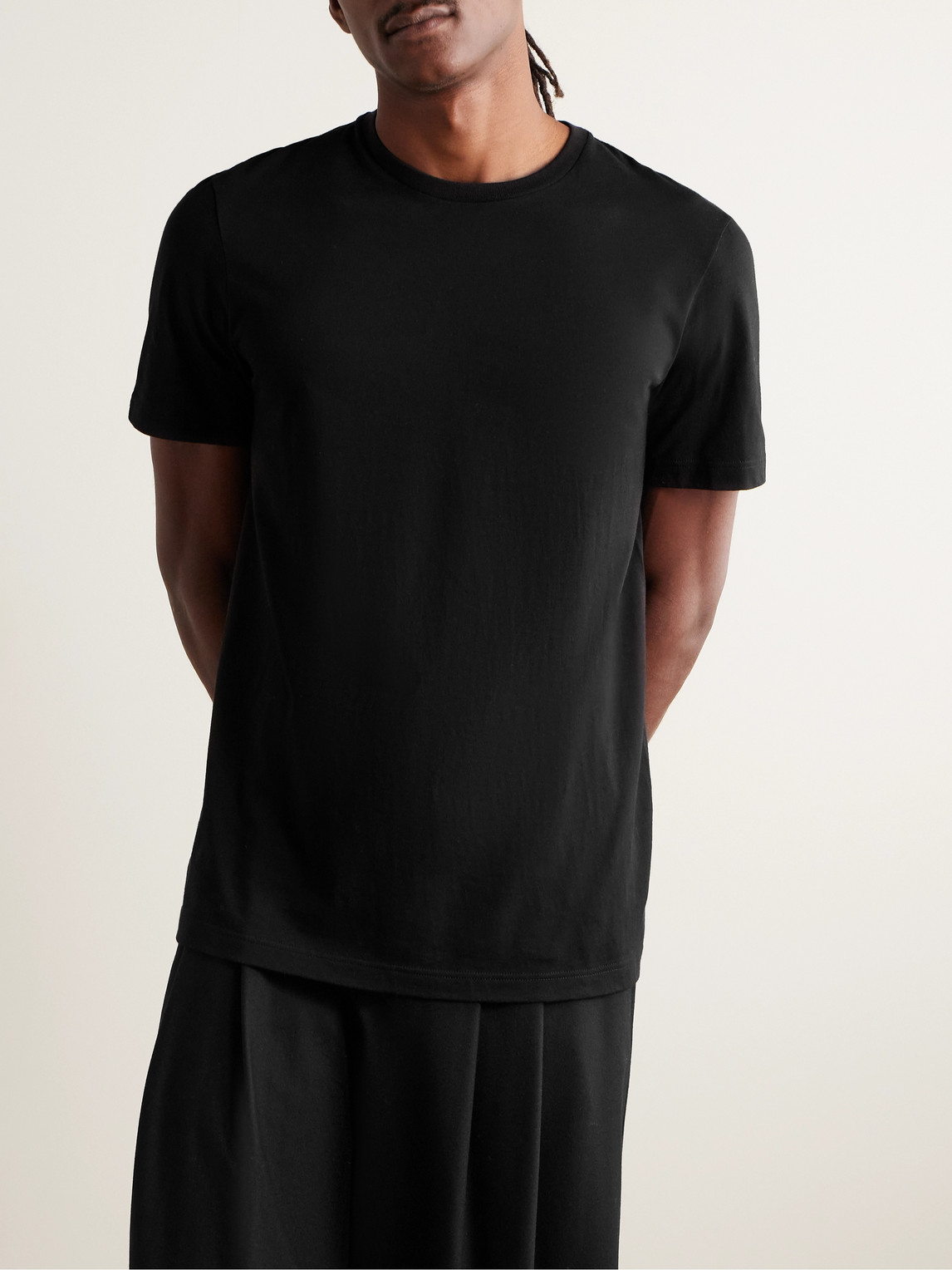 Shop The Row Luke Cotton-jersey T-shirt In Black