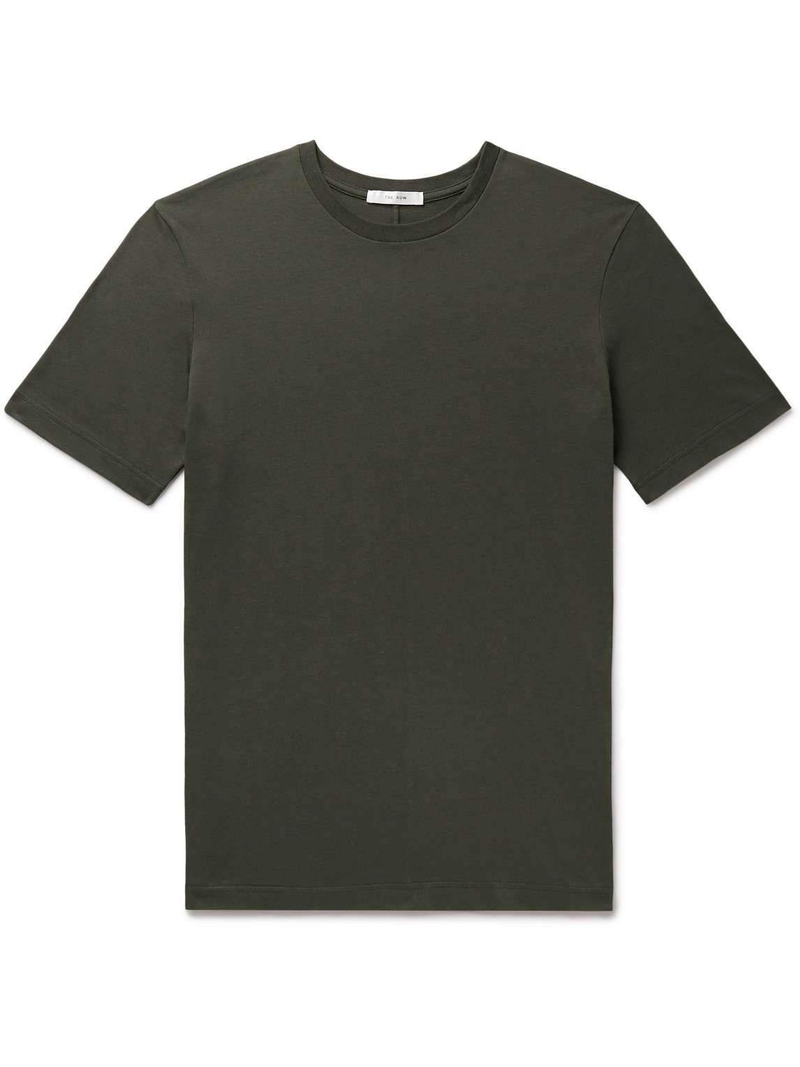 The Row Luke Cotton-jersey T-shirt In Green