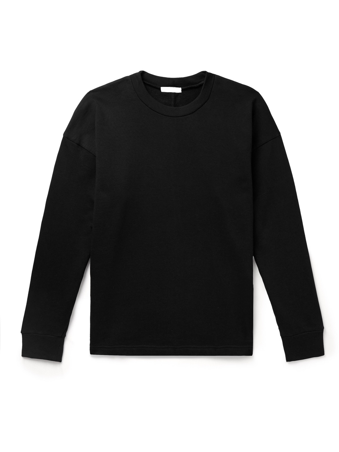 The Row Ezan Cotton-jersey Sweatshirt In Black