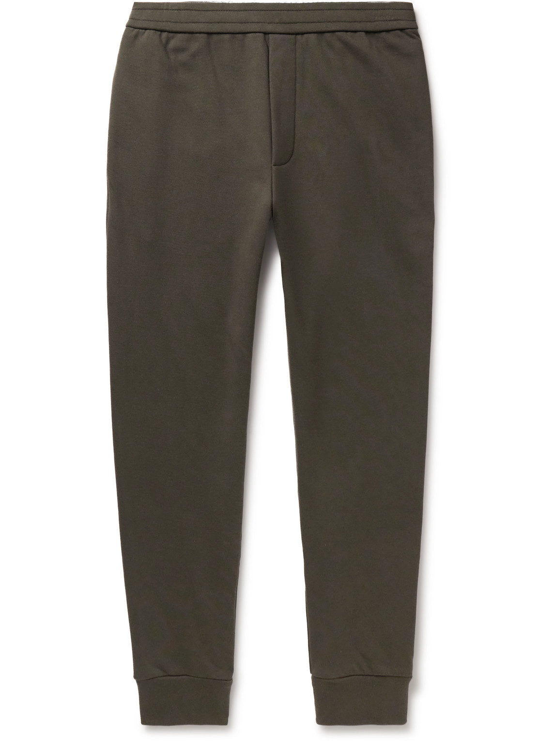 The Row Edgar Tapered Cotton-jersey Sweatpants In Green