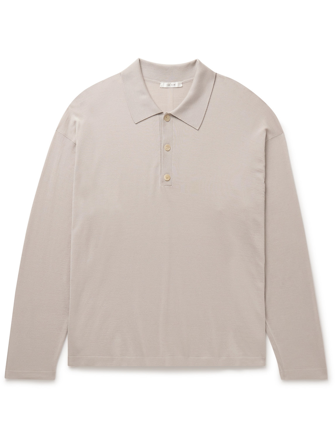 The Row Djon Wool Polo Shirt In Brown