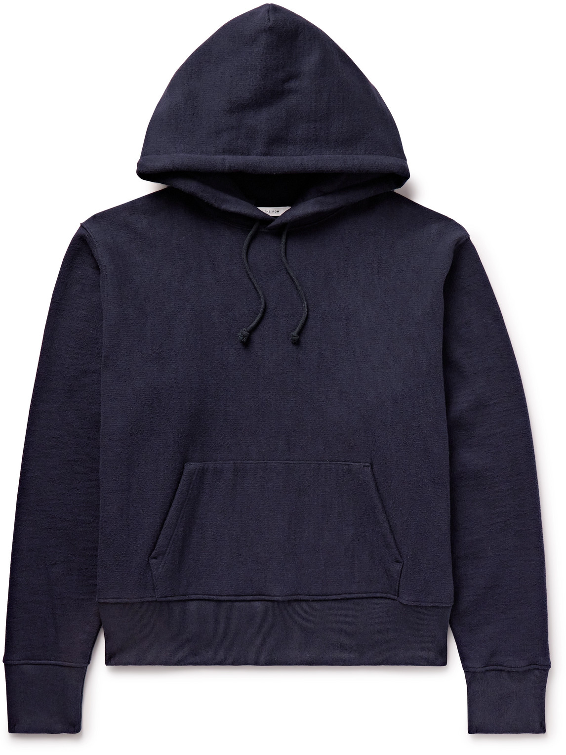 Shop The Row Naoki Brushed Cotton-jersey Hoodie In Blue