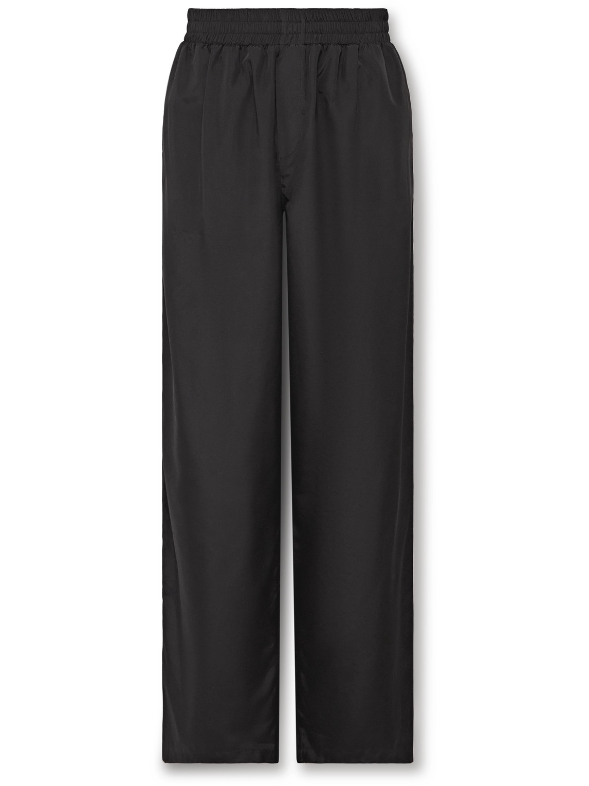 Shop The Row Davide Wide-leg Shell Trousers In Black