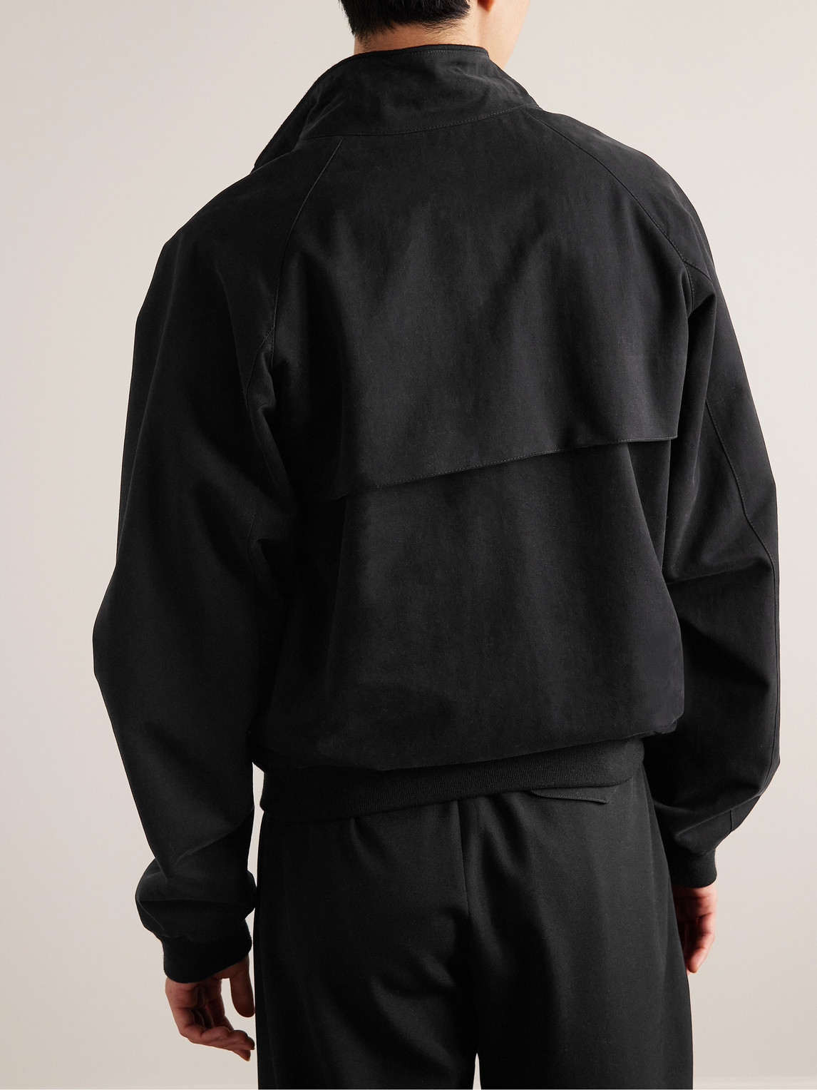 Shop The Row Harris Cotton And Virgin Wool-blend Bomber Jacket In Black