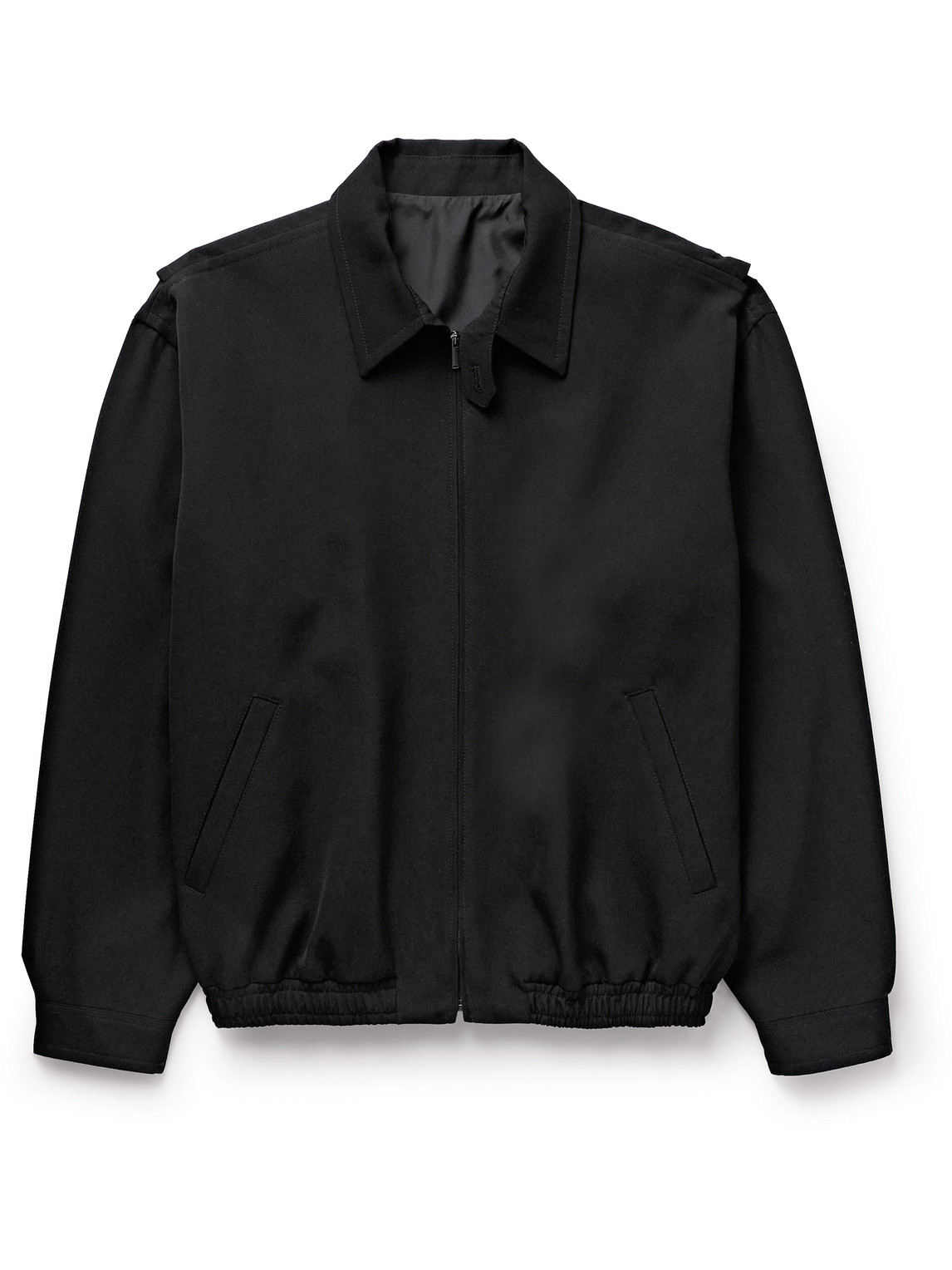 The Row Ronan Wool-twill Blouson Jacket In Black