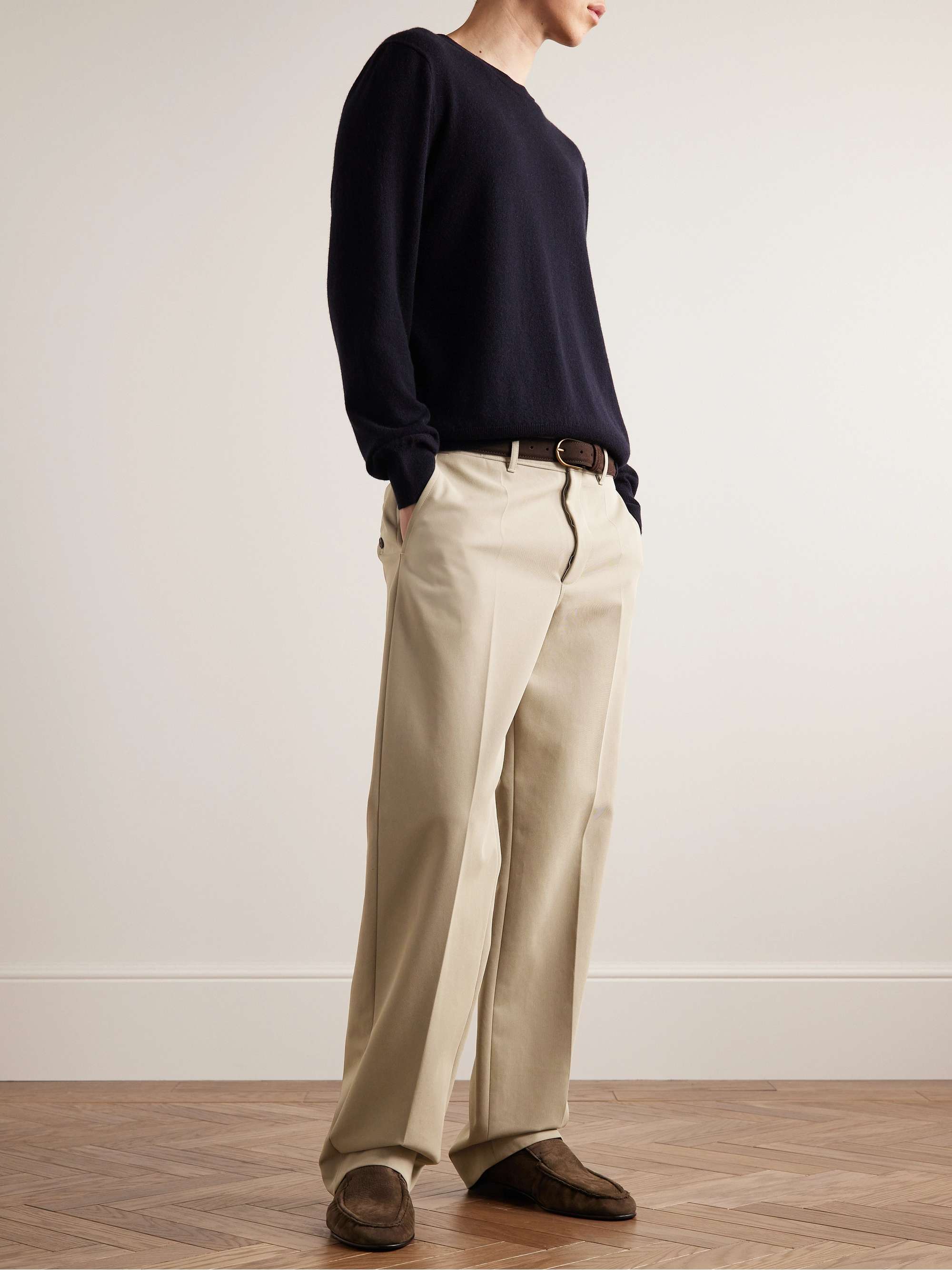 Rosco Straight-Leg Cotton-Blend Twill Trousers