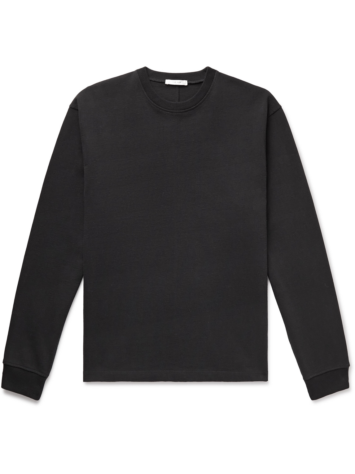 The Row Dolino Cotton Long Sleeve T-shirt In Black