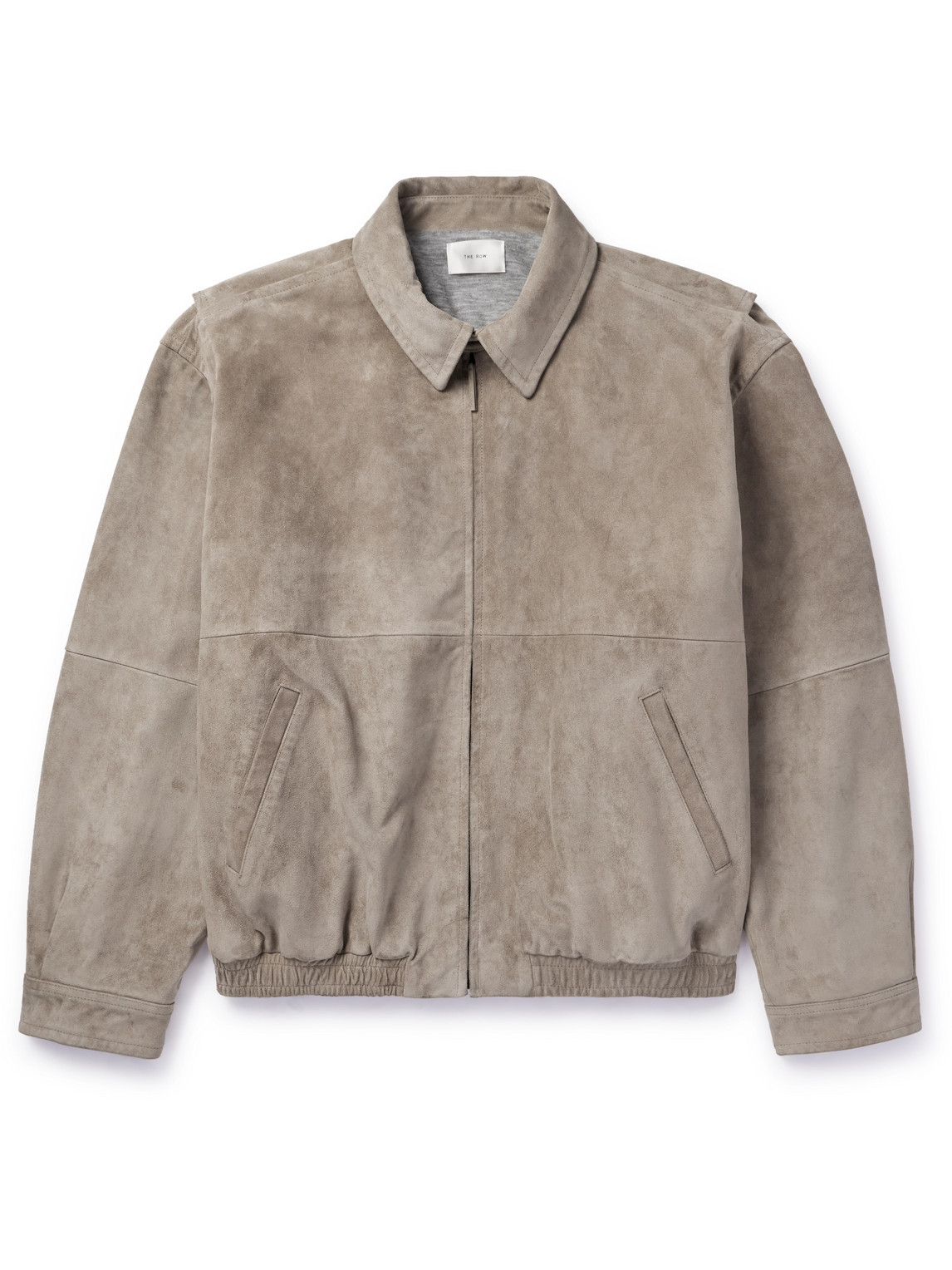 The Row Ronan Suede Jacket In Neutrals