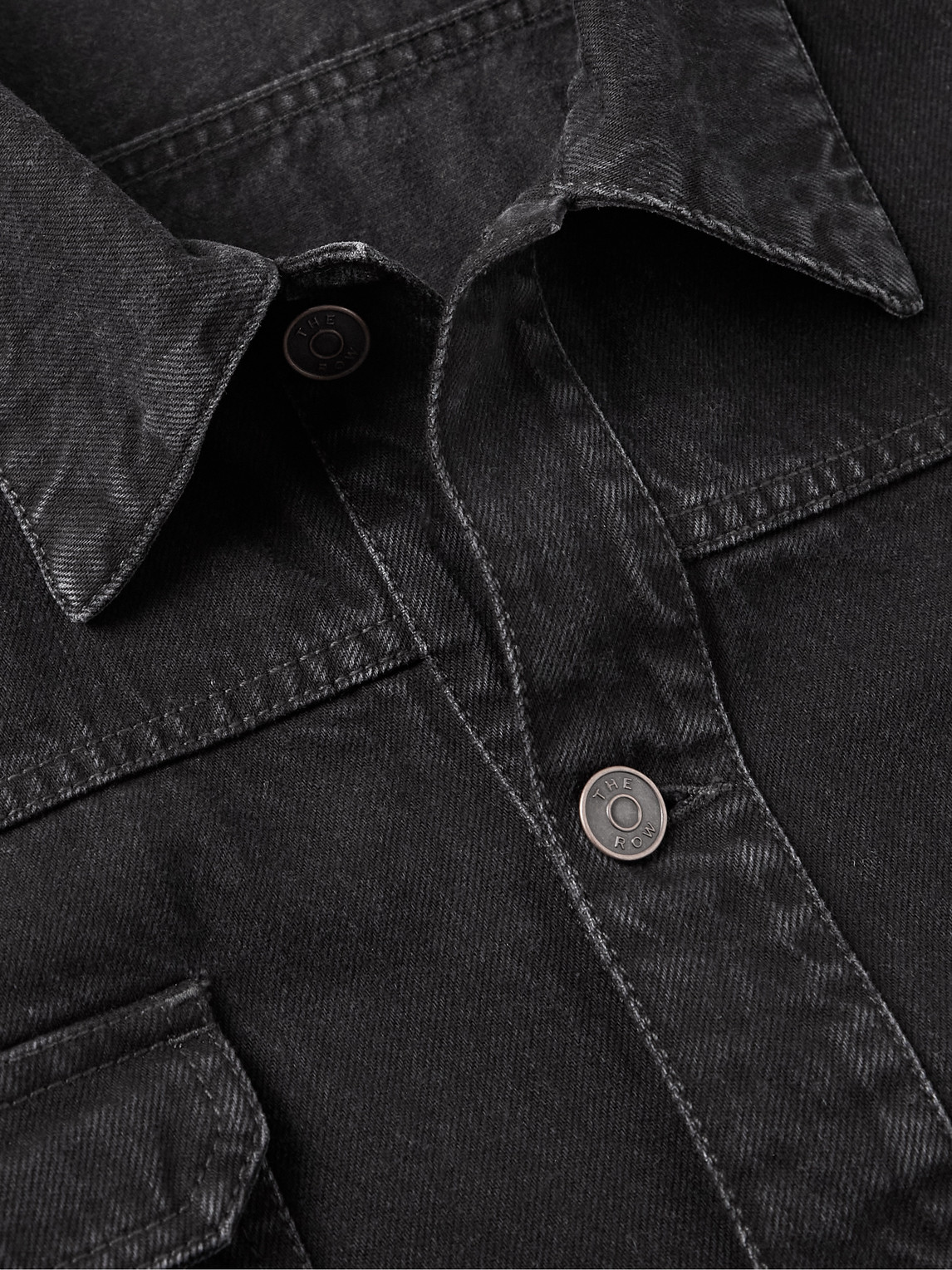 Shop The Row Orson Selvedge Denim Jacket In Black